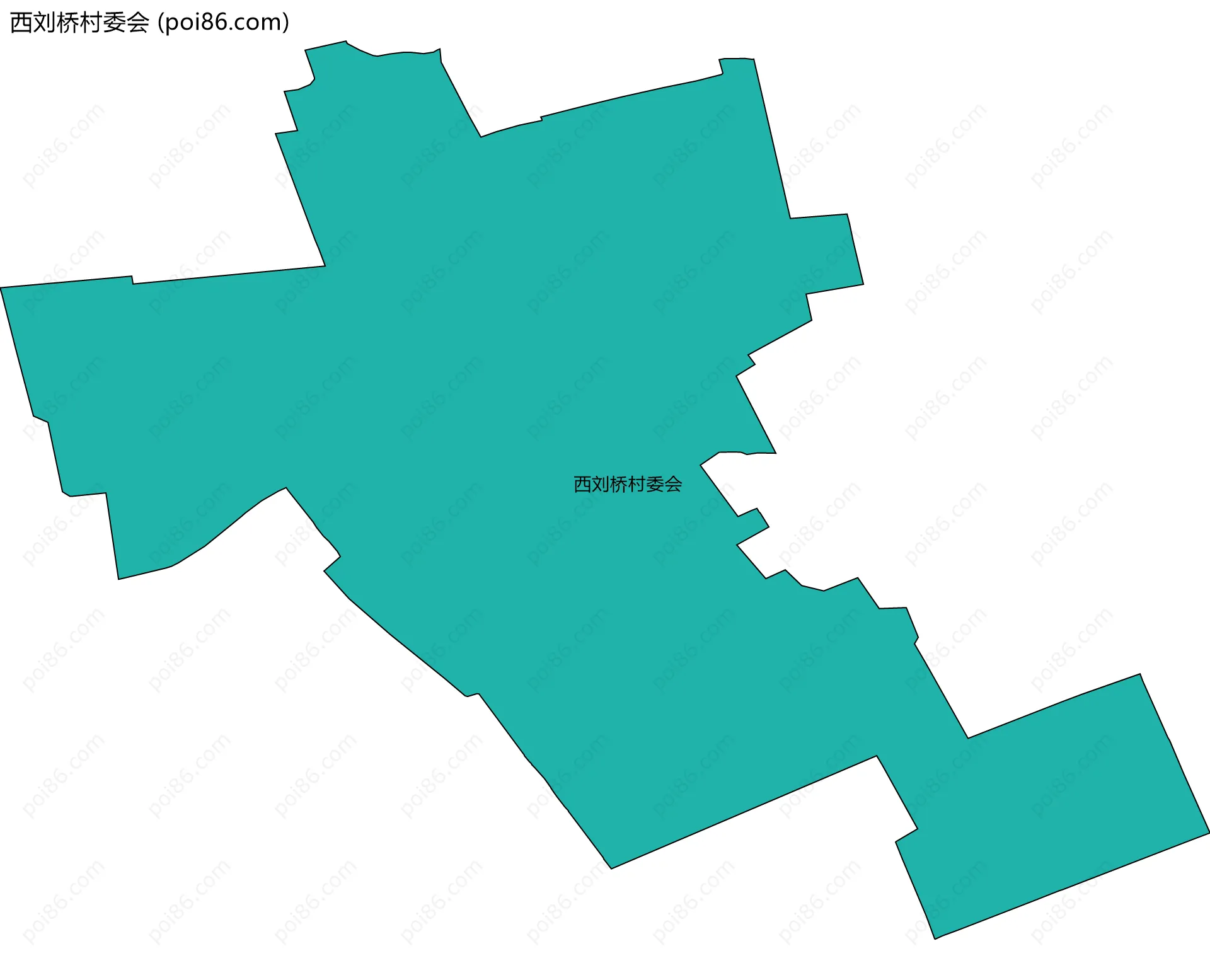 西刘桥村委会边界地图