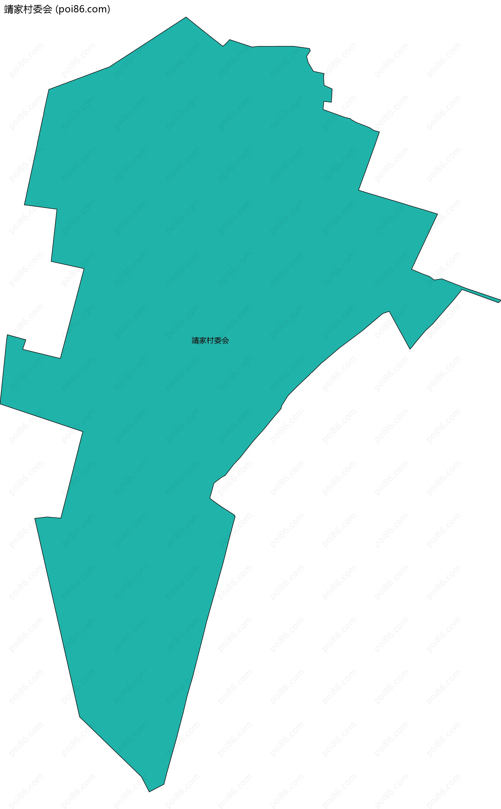 靖家村委会边界地图