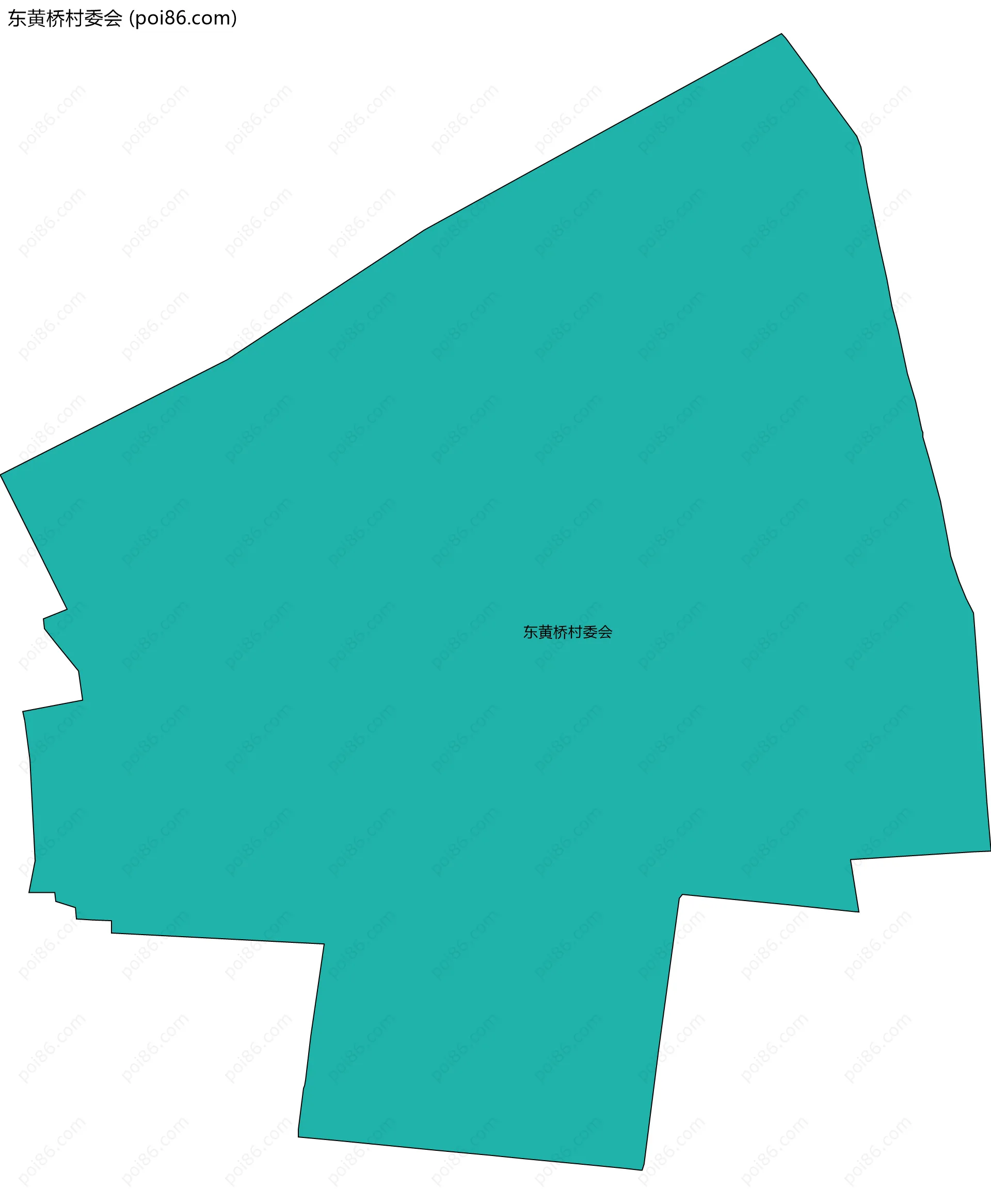 东黄桥村委会边界地图