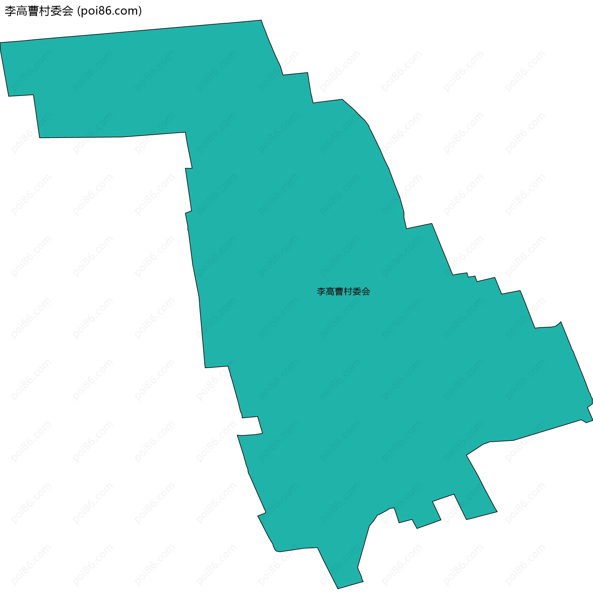 李高曹村委会边界地图