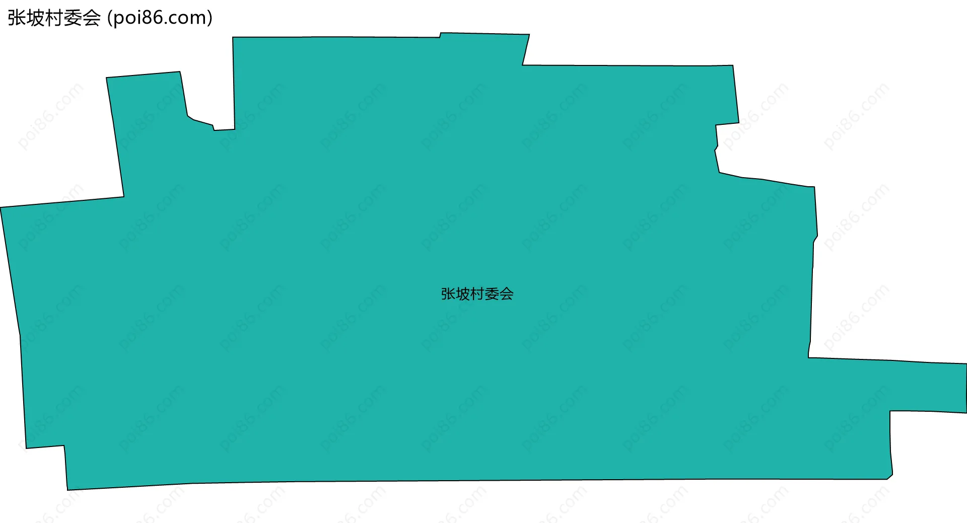 张坡村委会边界地图