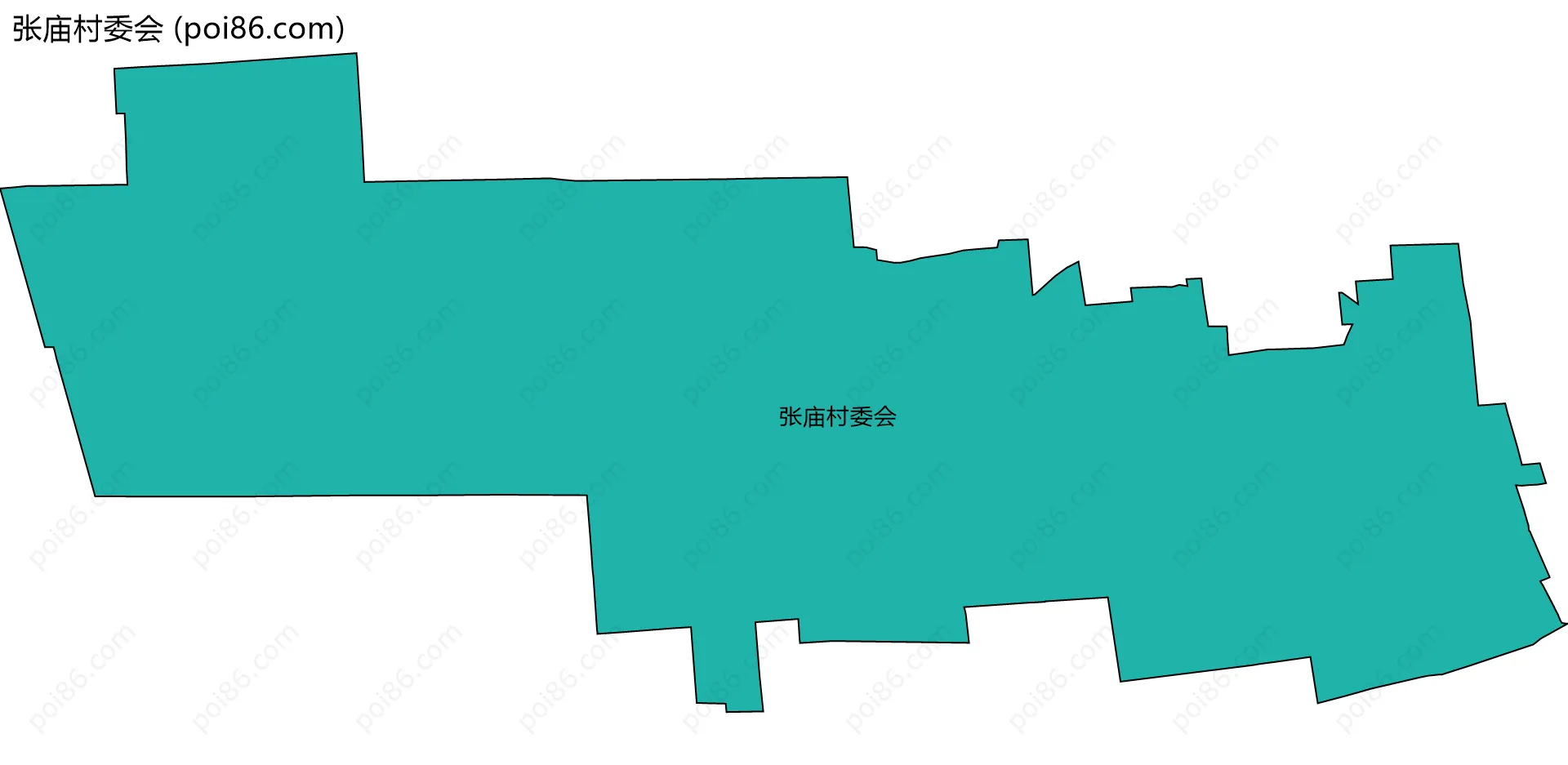 张庙村委会边界地图