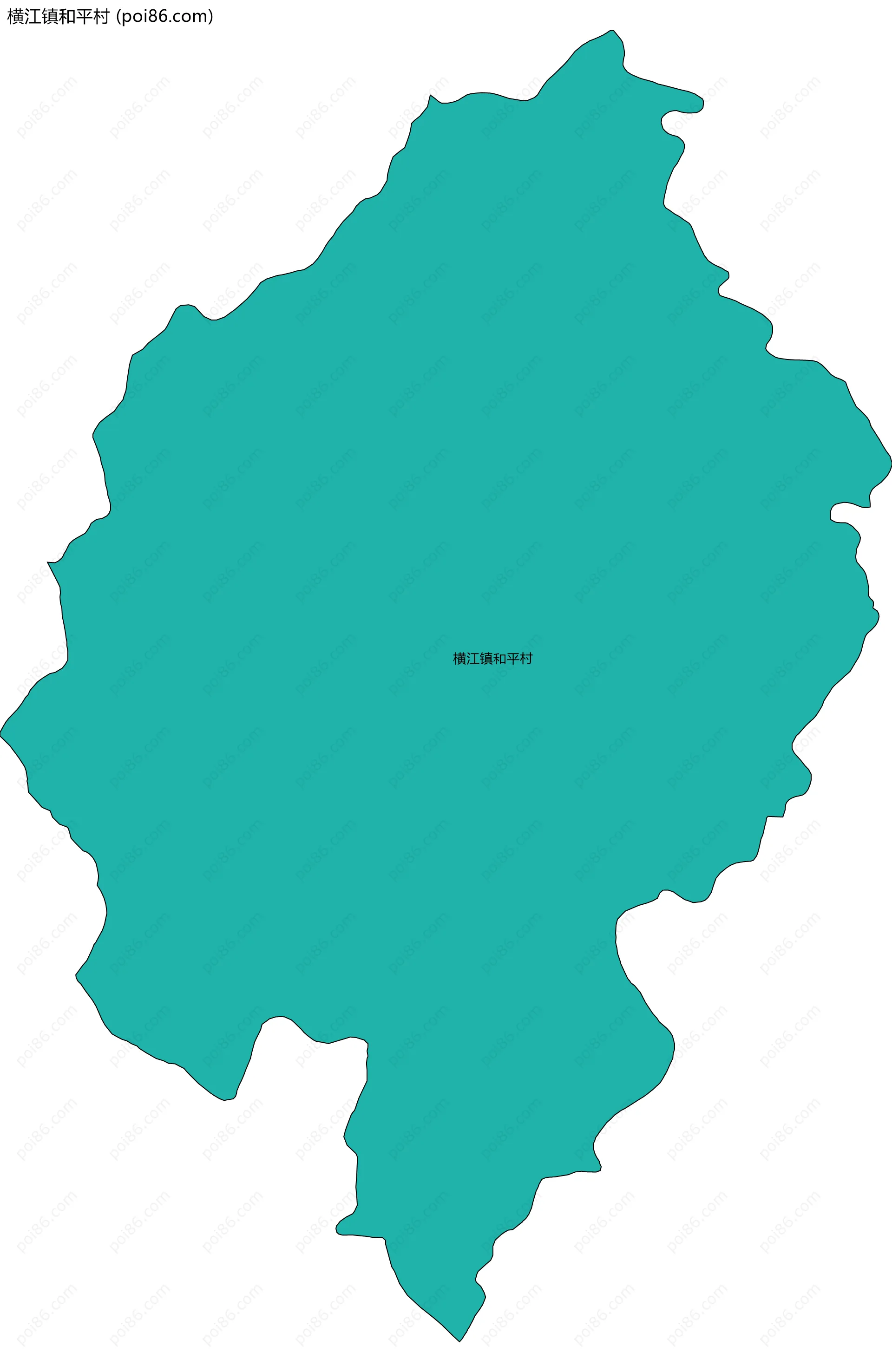 横江镇和平村边界地图