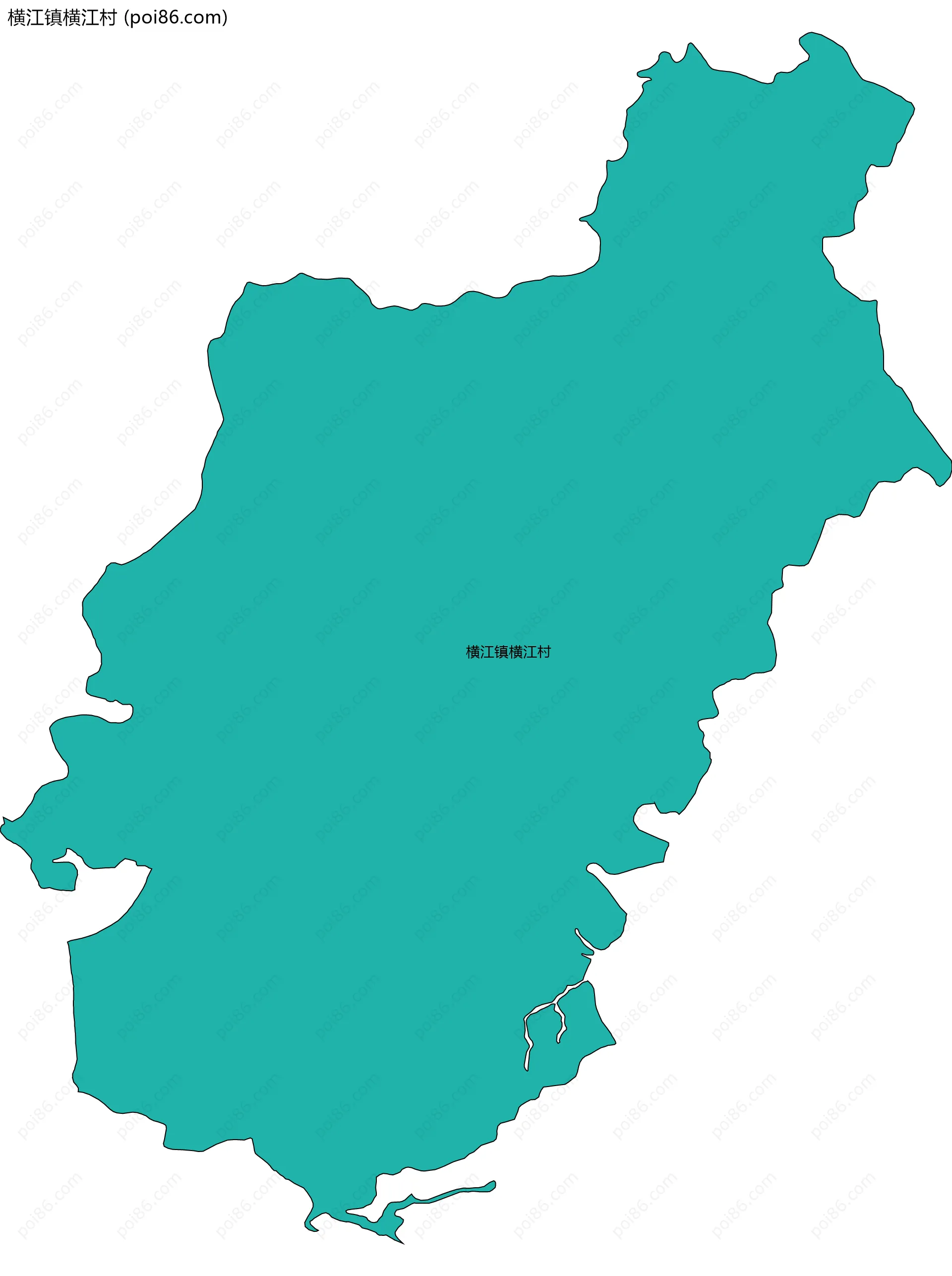 横江镇横江村边界地图