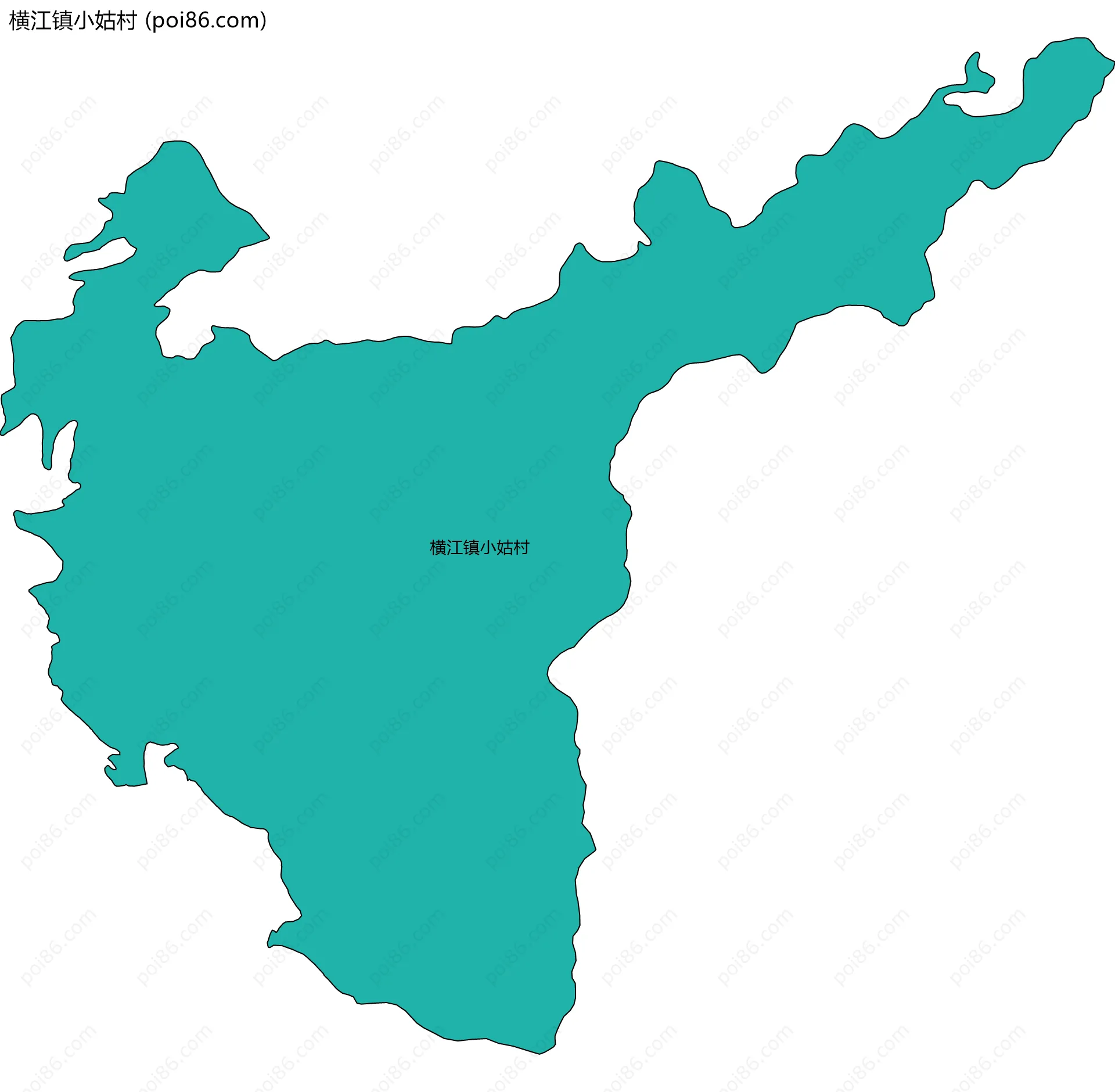 横江镇小姑村边界地图