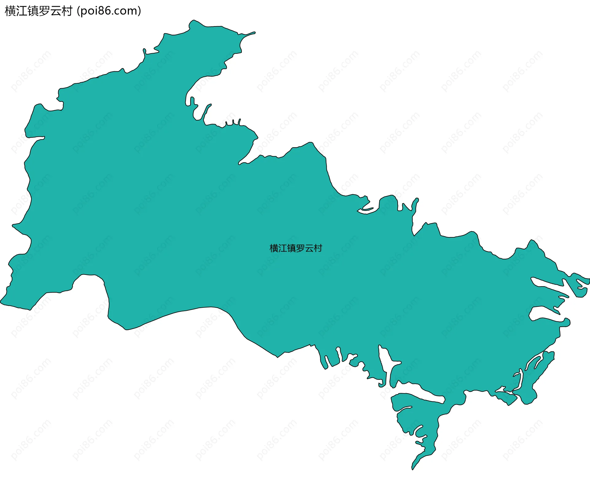 横江镇罗云村边界地图