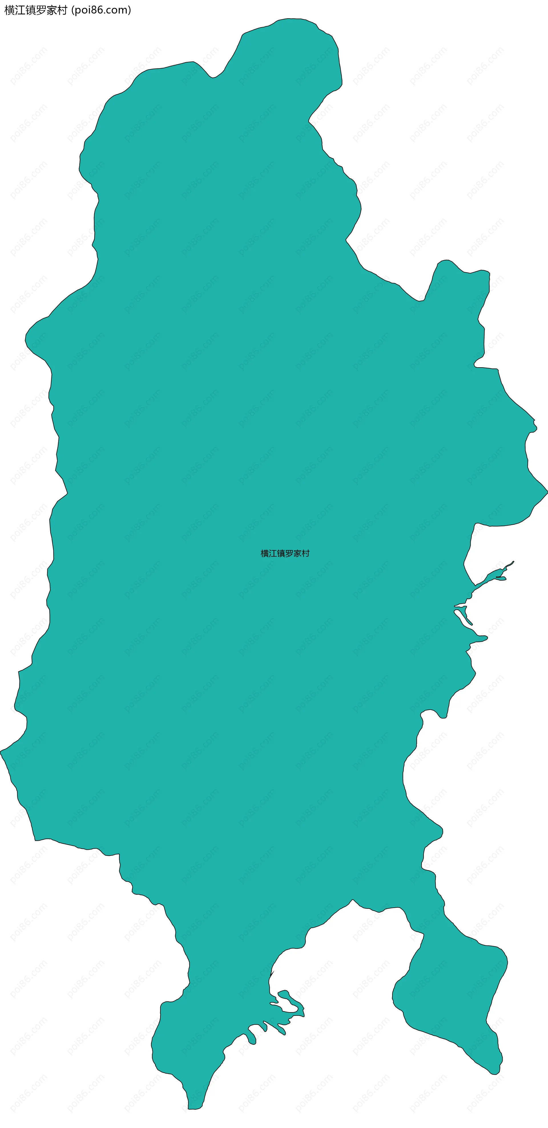 横江镇罗家村边界地图