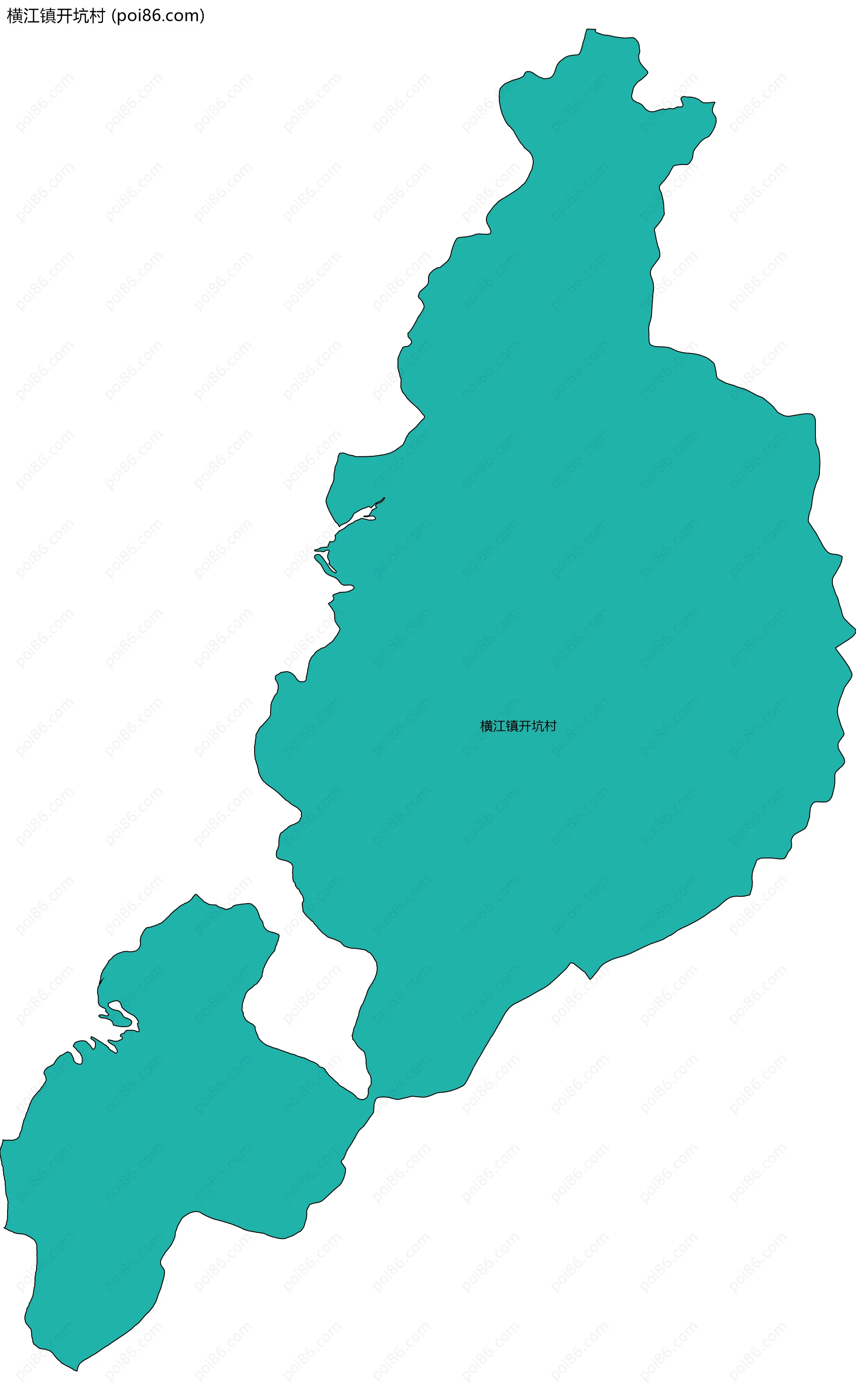 横江镇开坑村边界地图