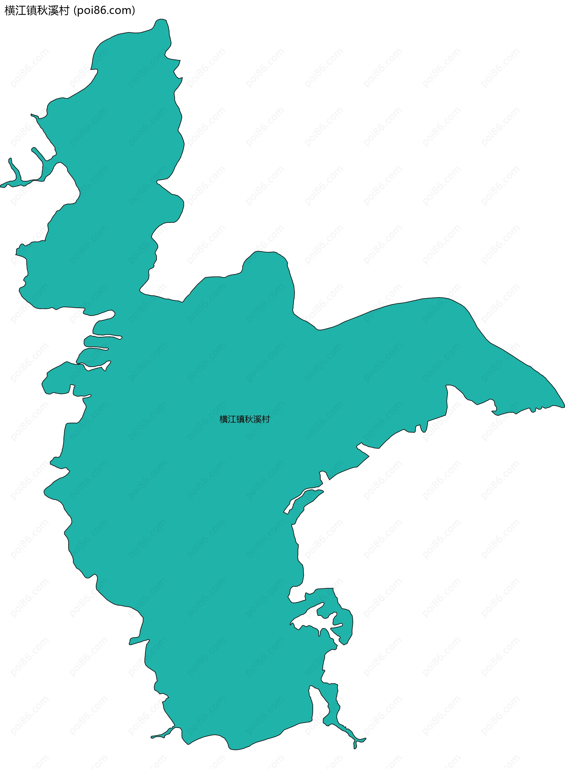 横江镇秋溪村边界地图