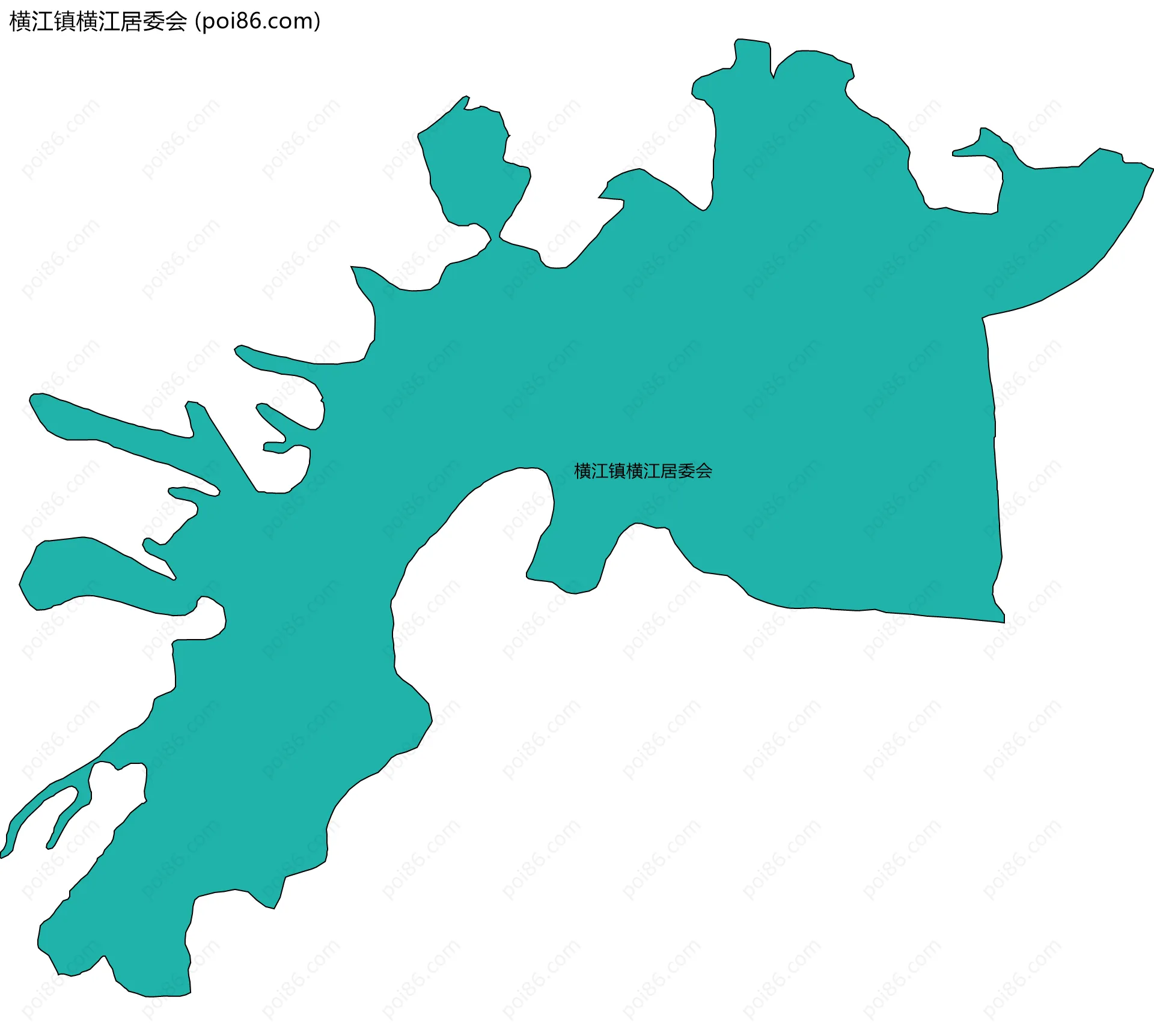 横江镇横江居委会边界地图