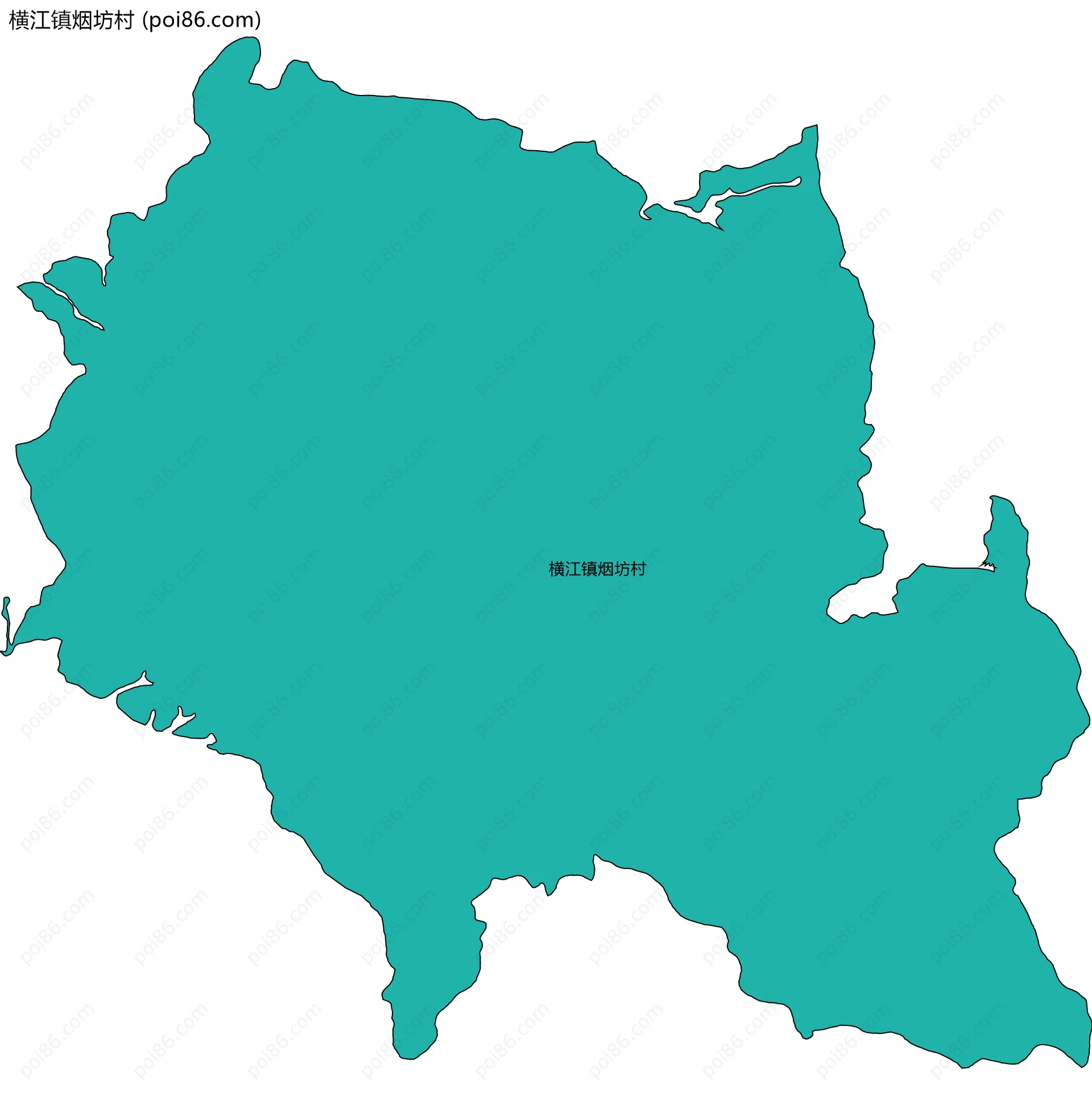 横江镇烟坊村边界地图