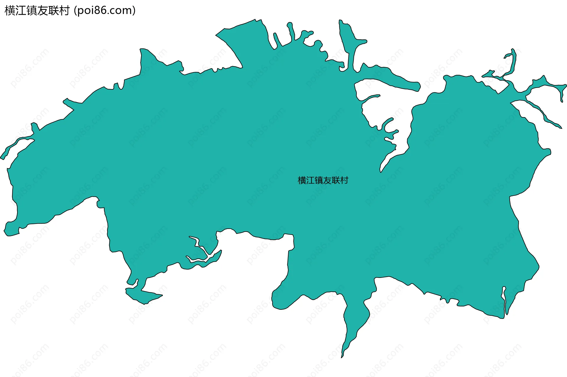 横江镇友联村边界地图