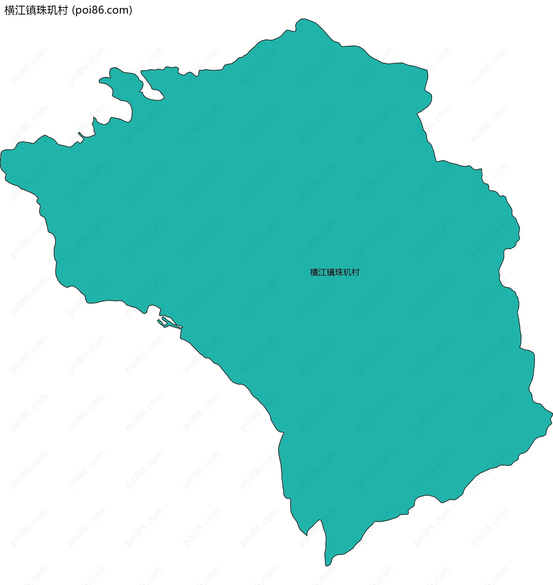 横江镇珠玑村边界地图