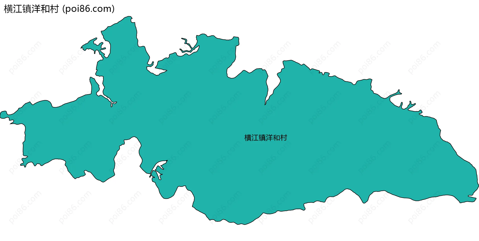 横江镇洋和村边界地图