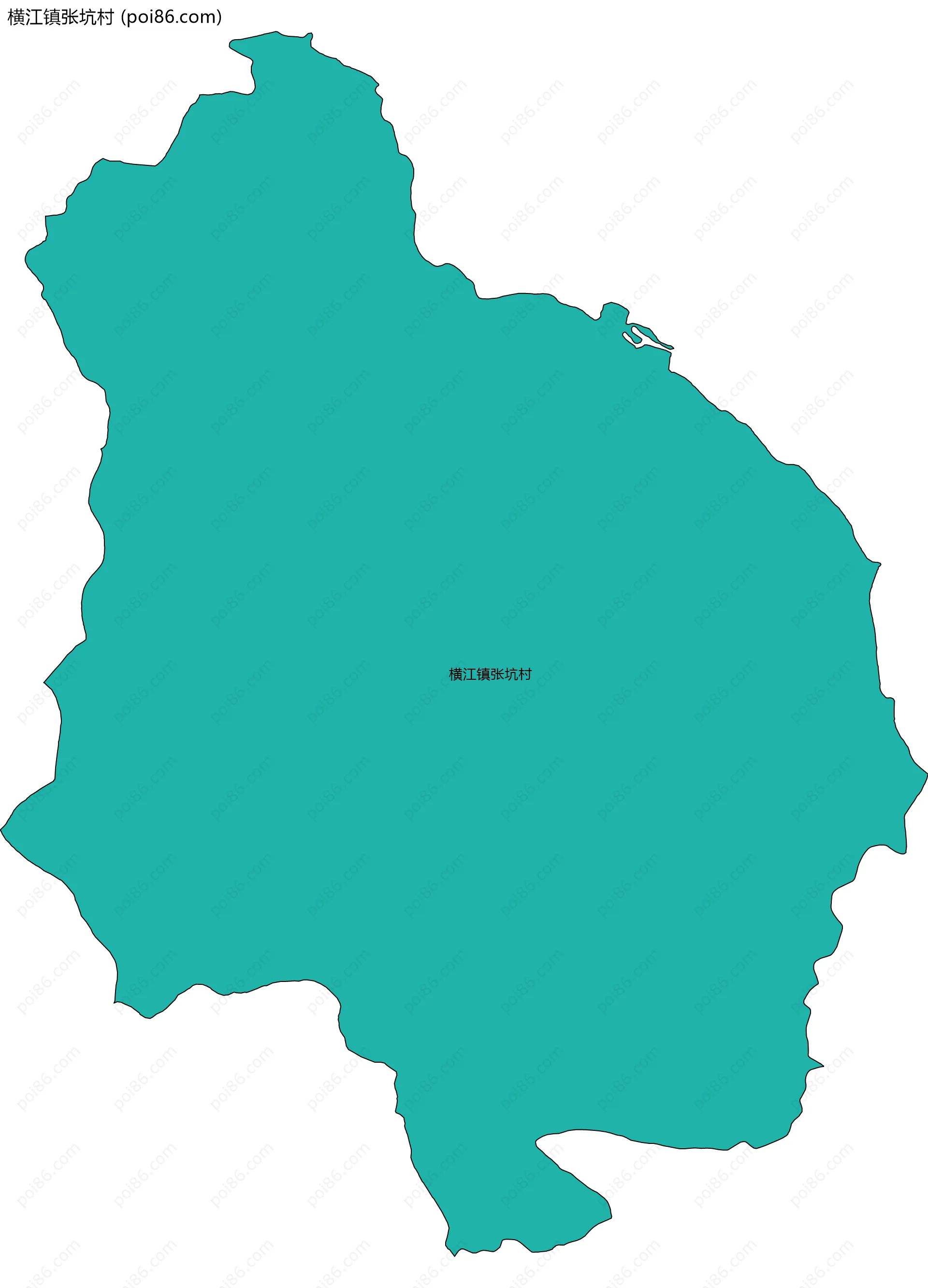 横江镇张坑村边界地图