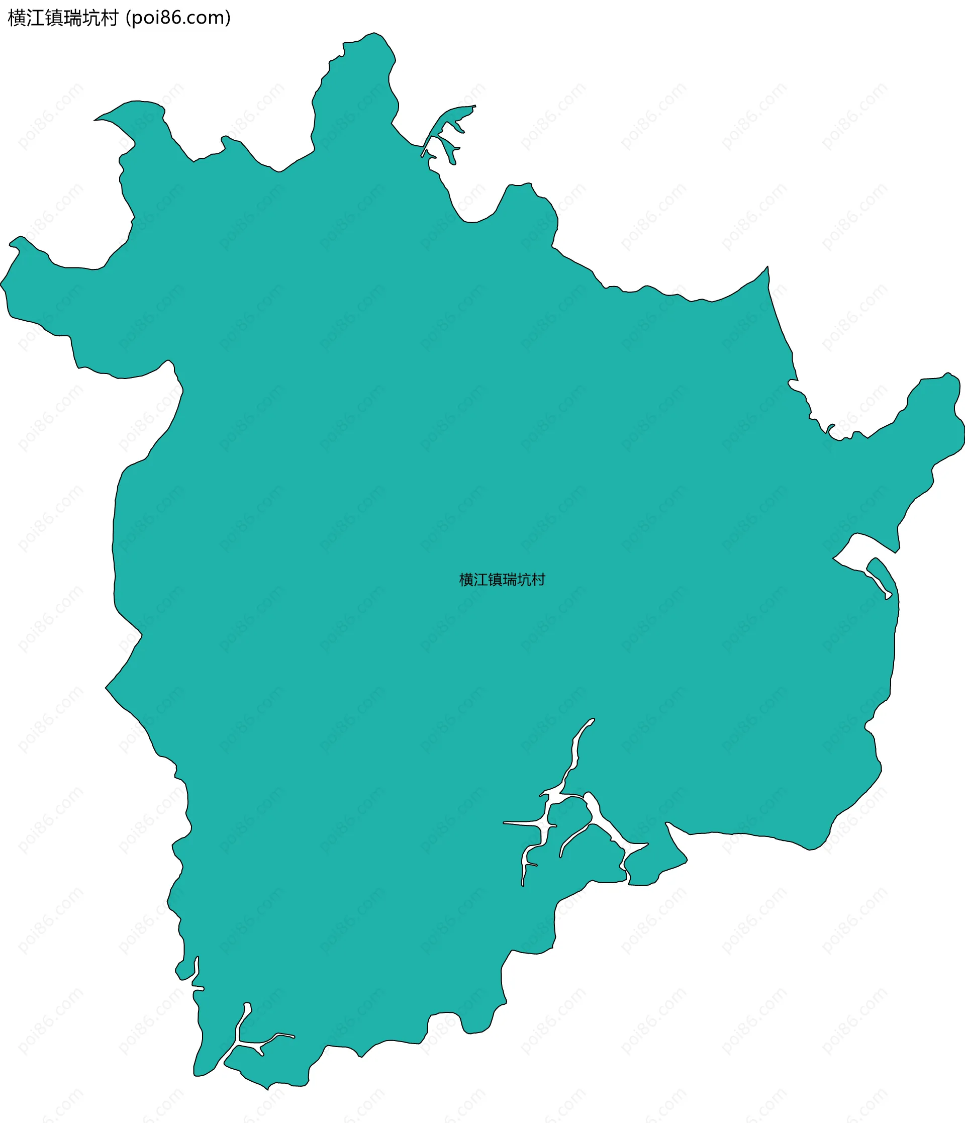 横江镇瑞坑村边界地图