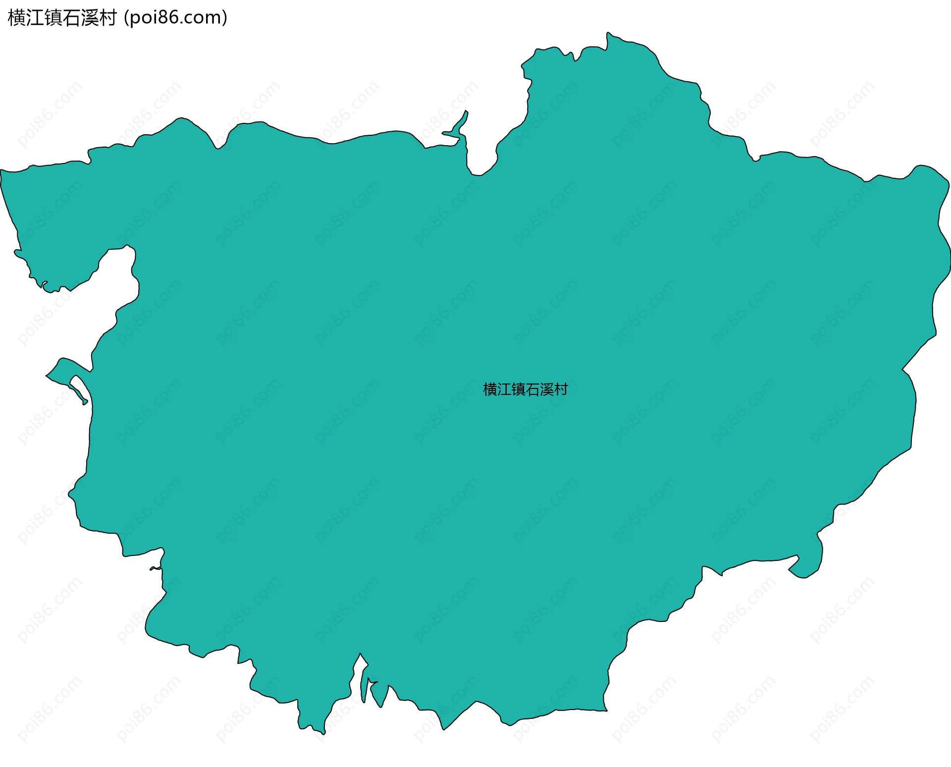 横江镇石溪村边界地图