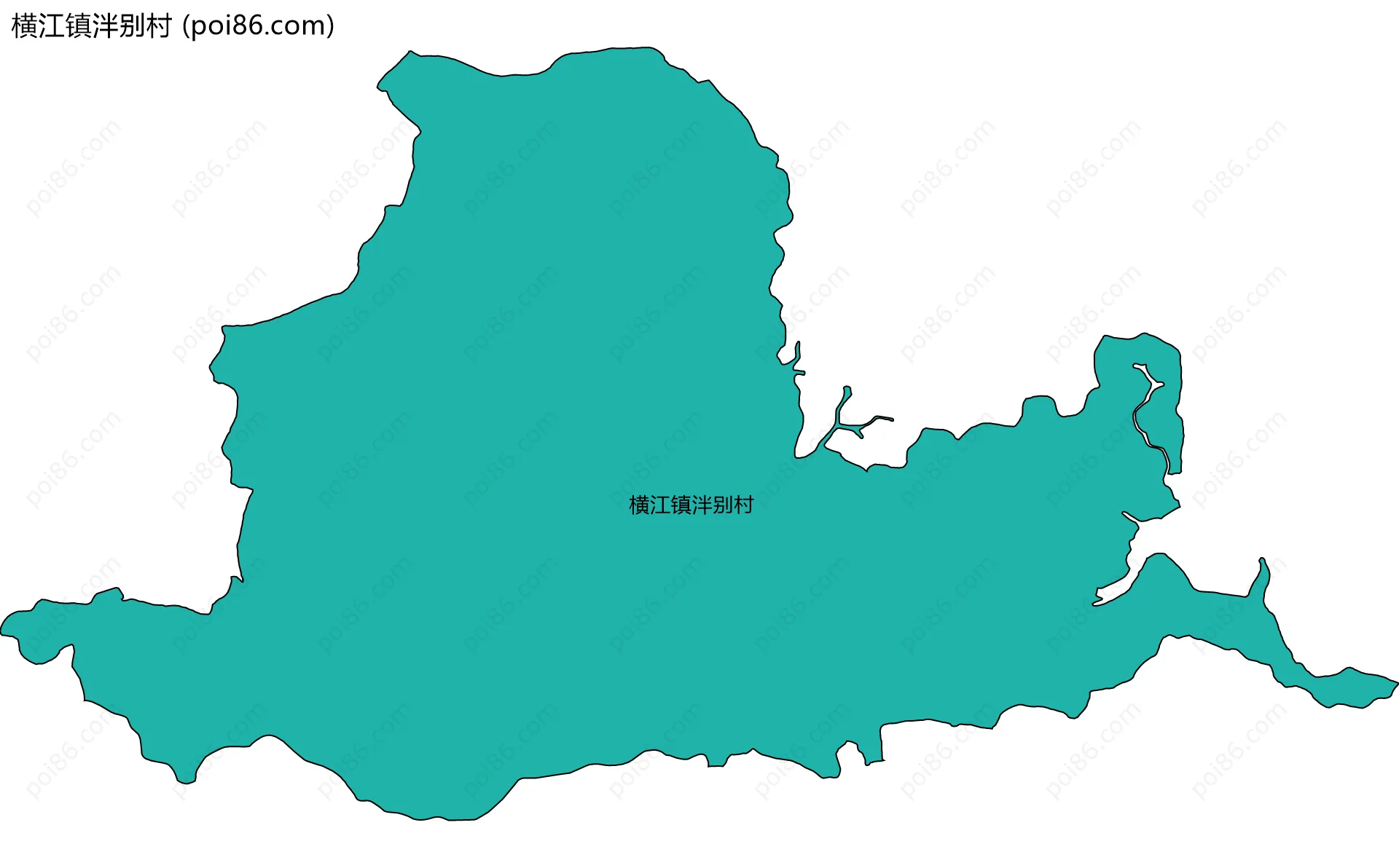 横江镇泮别村边界地图