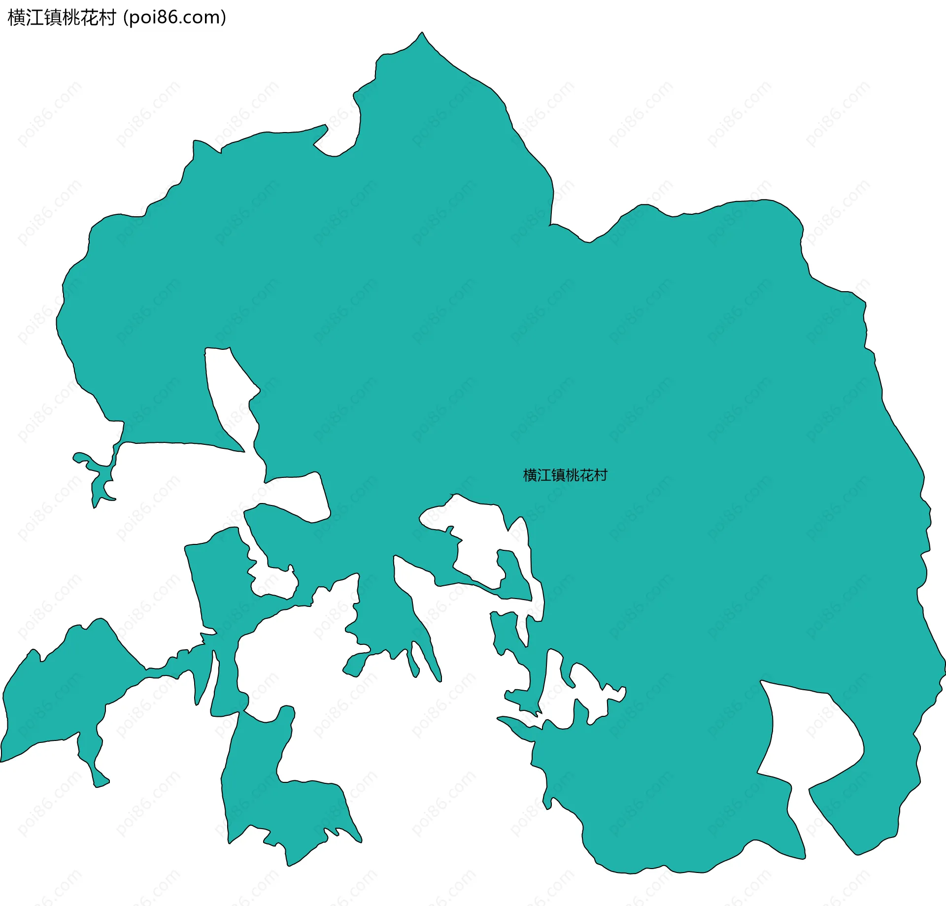 横江镇桃花村边界地图