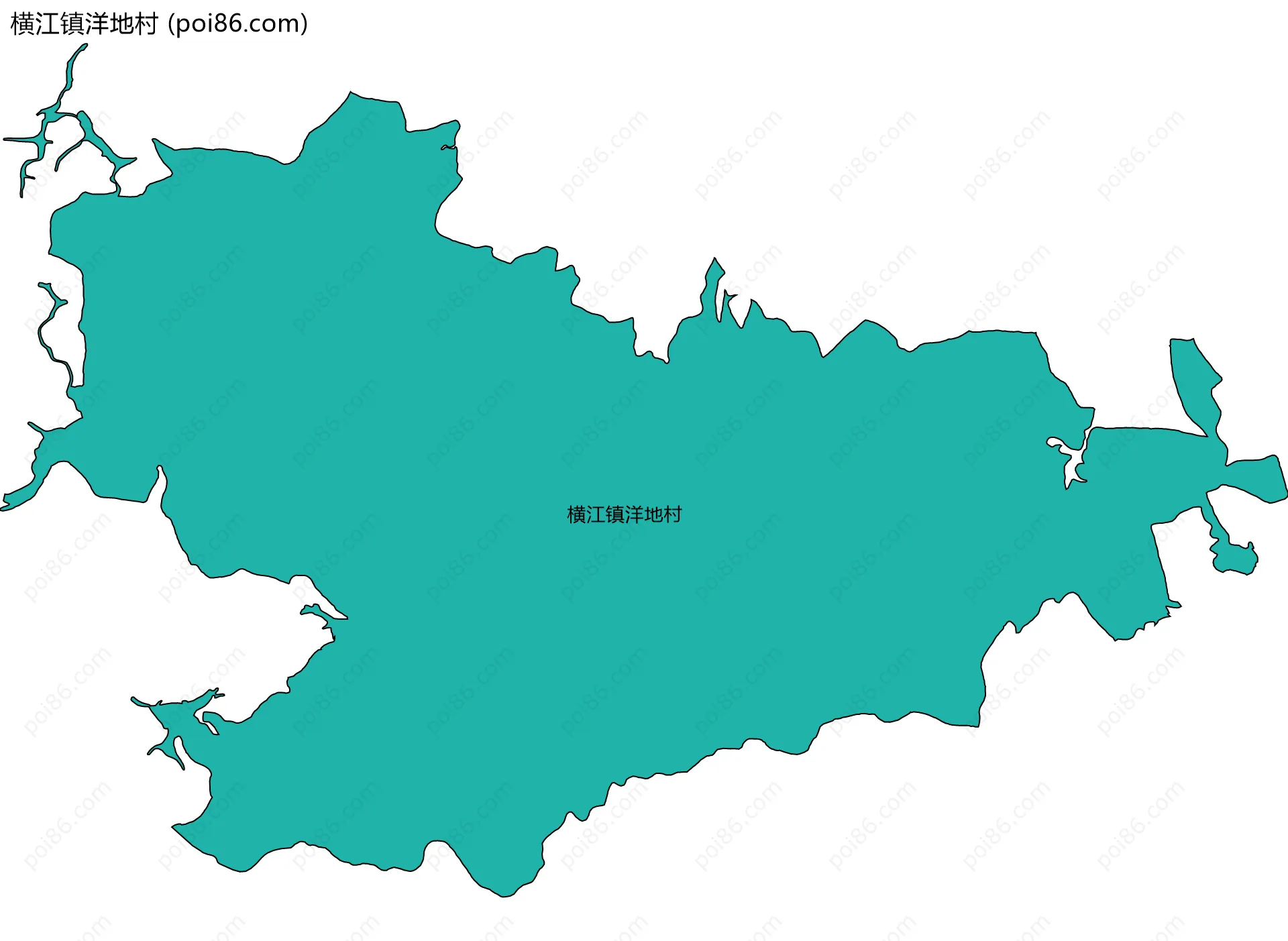 横江镇洋地村边界地图