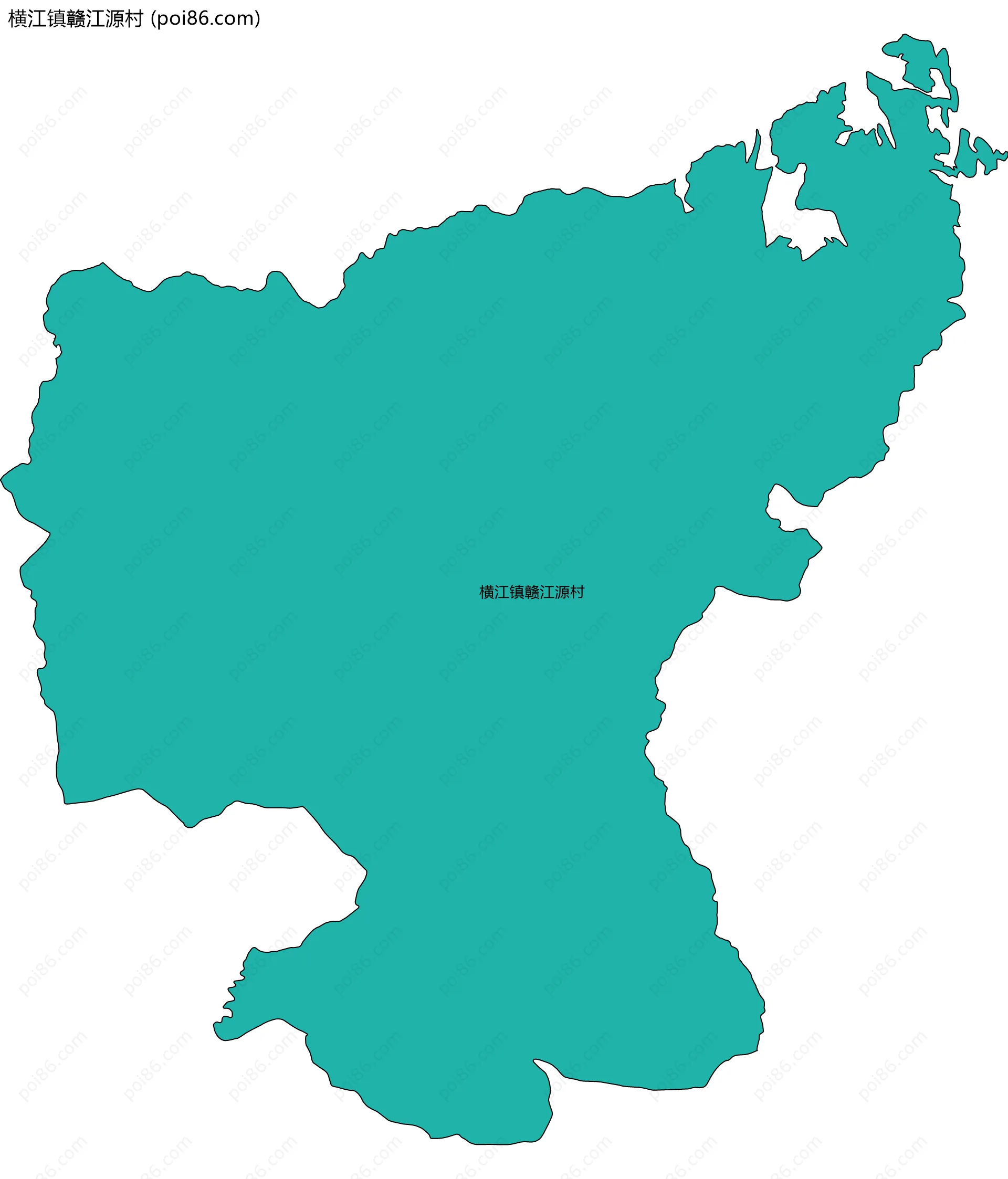 横江镇赣江源村边界地图