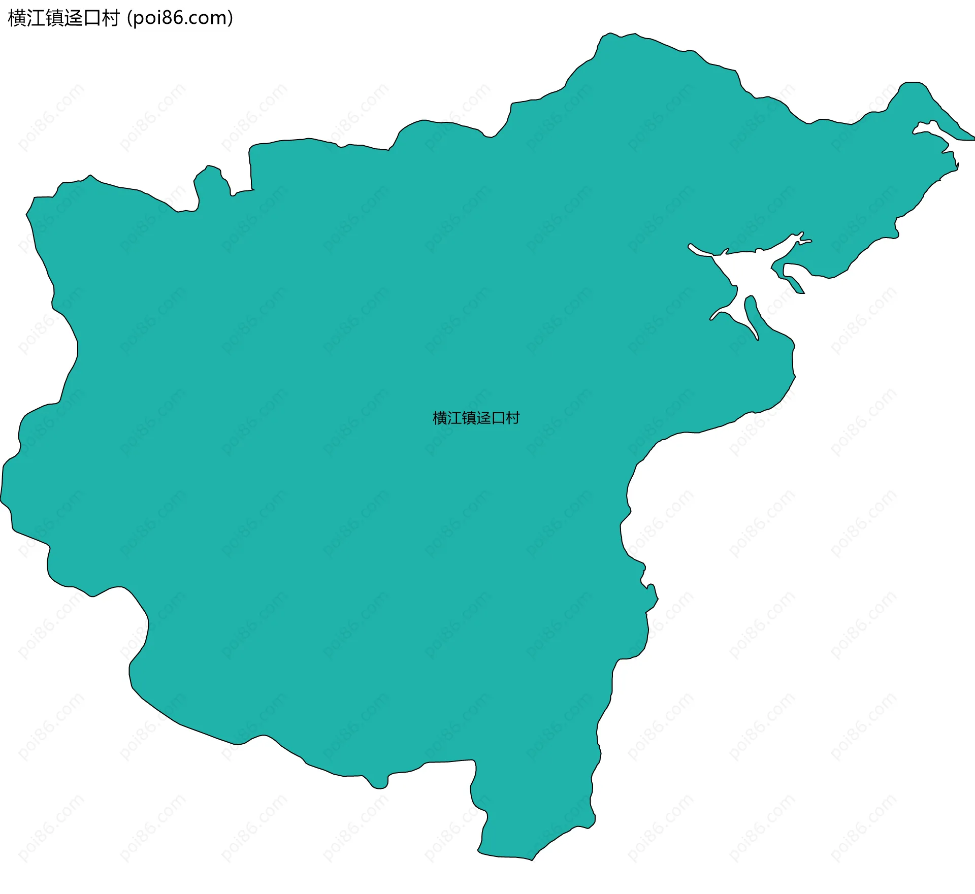 横江镇迳口村边界地图