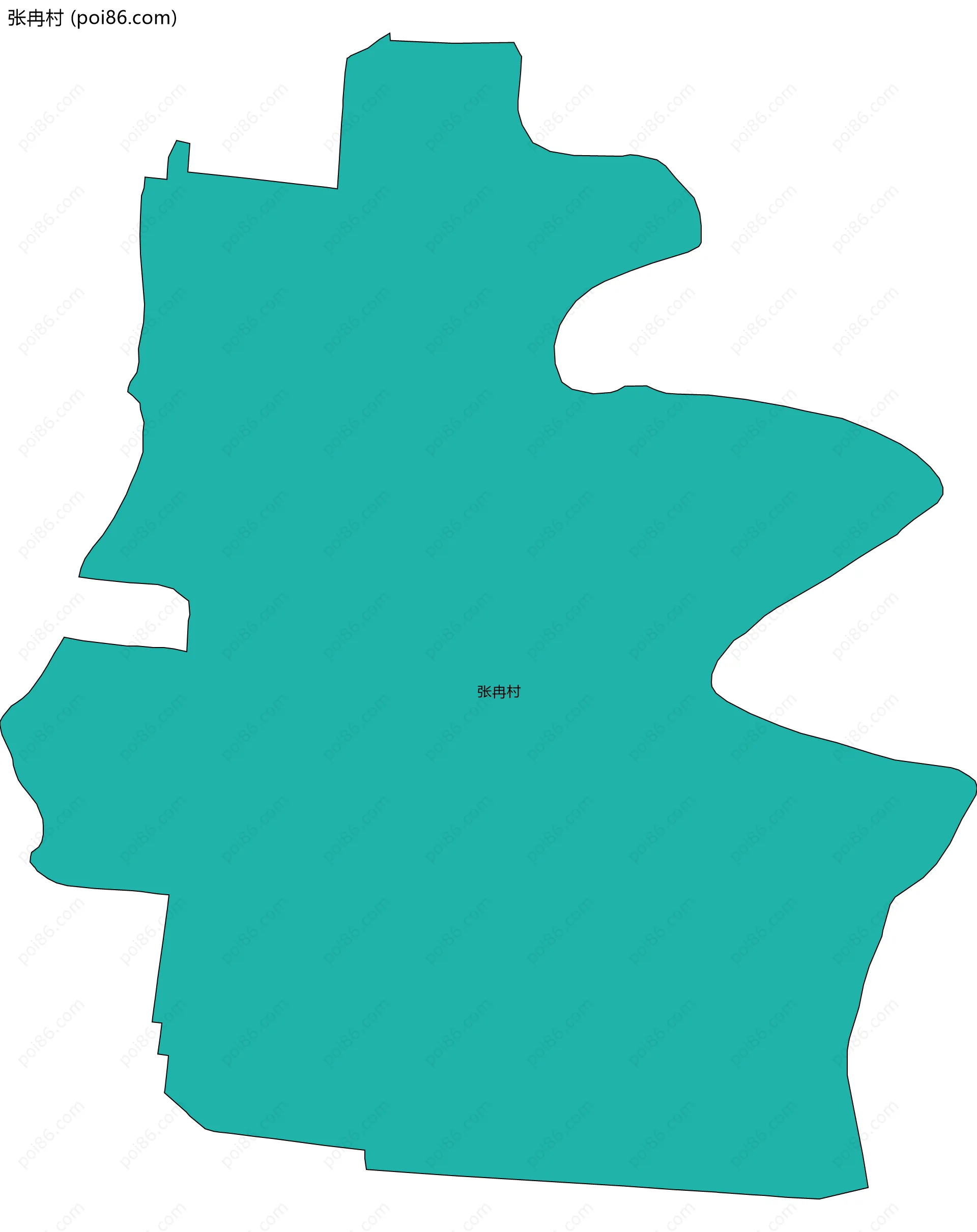 张冉村边界地图