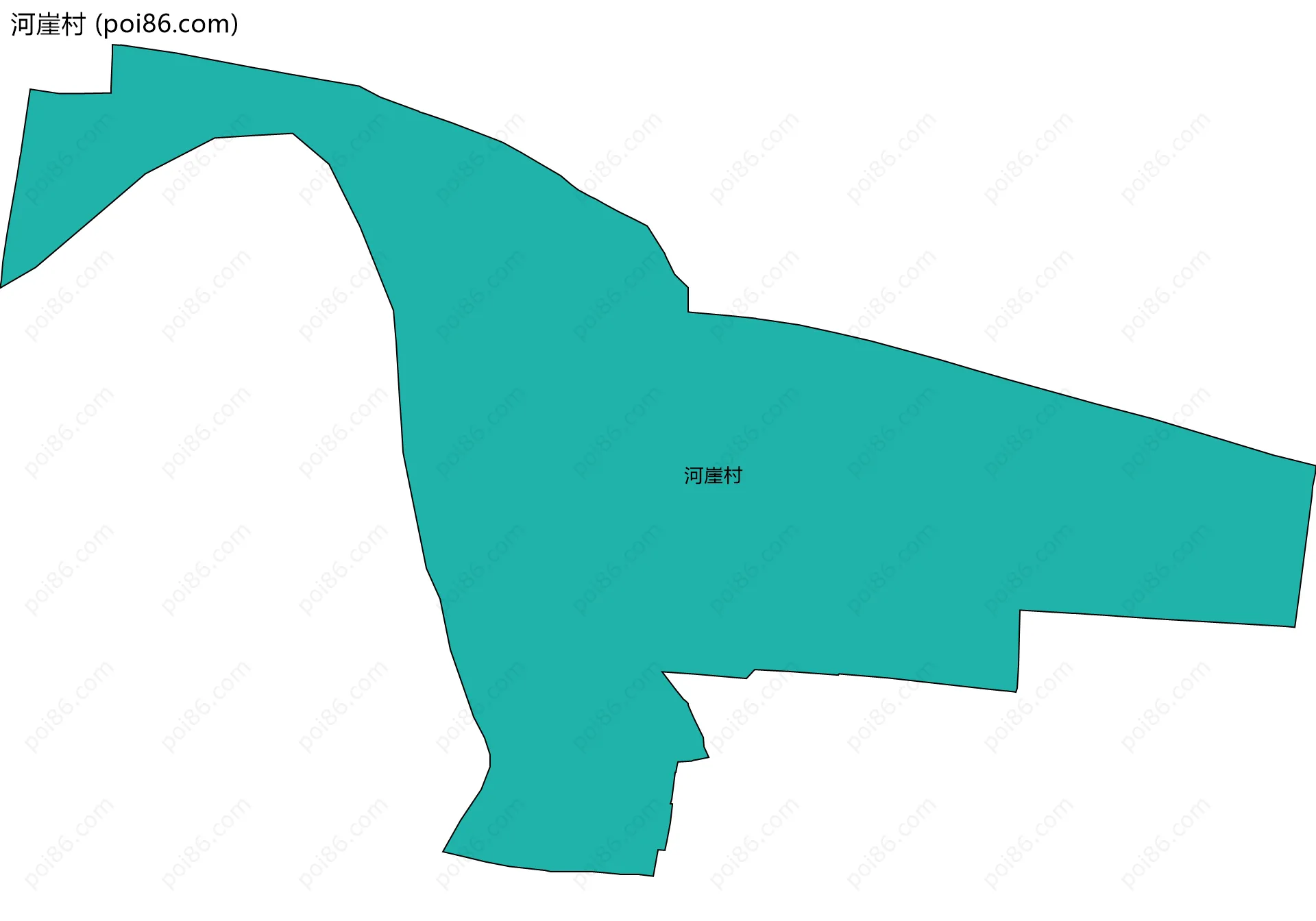 河崖村边界地图
