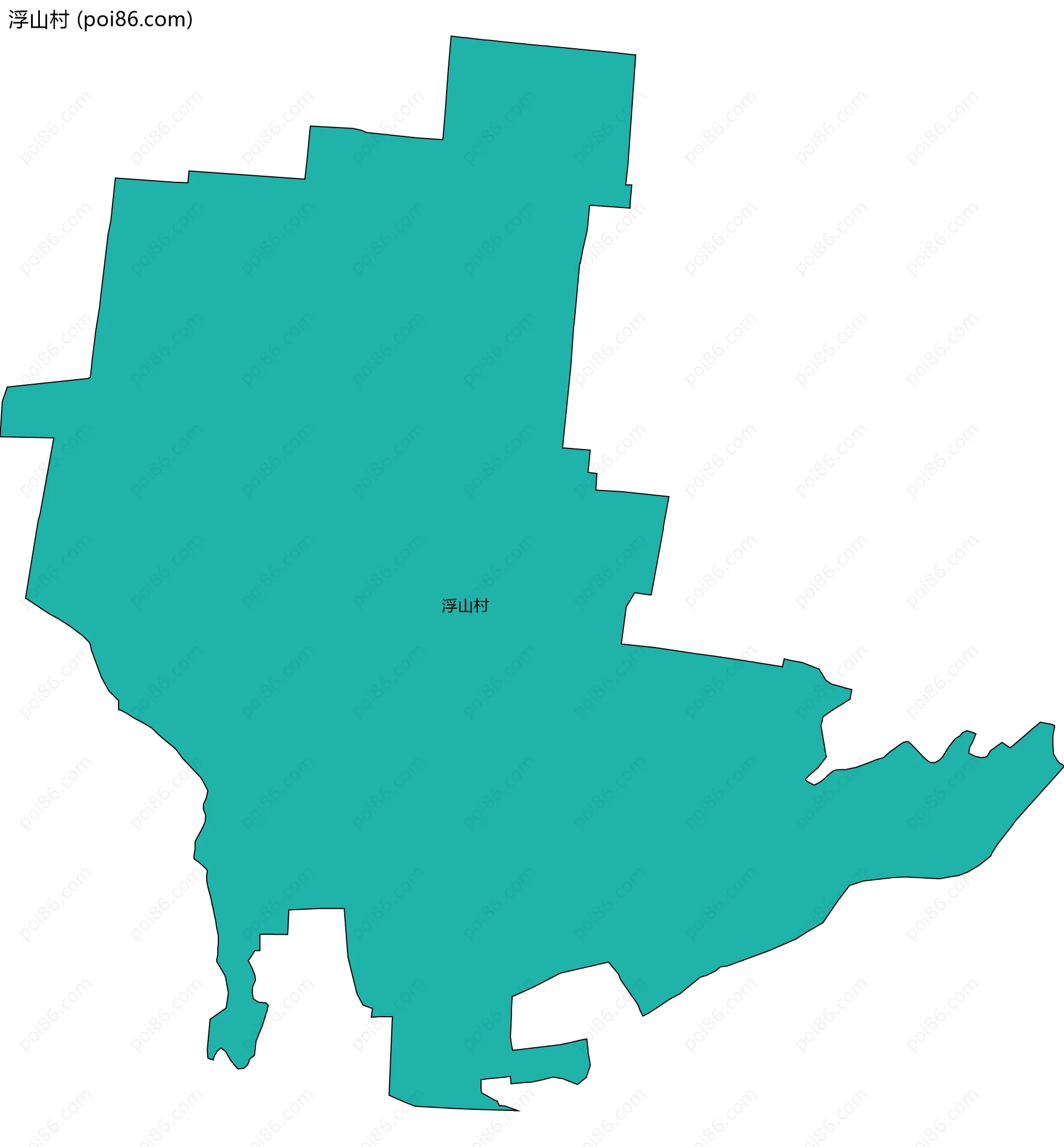 浮山村边界地图
