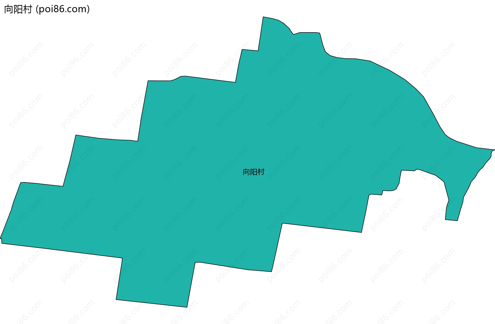 向阳村边界地图