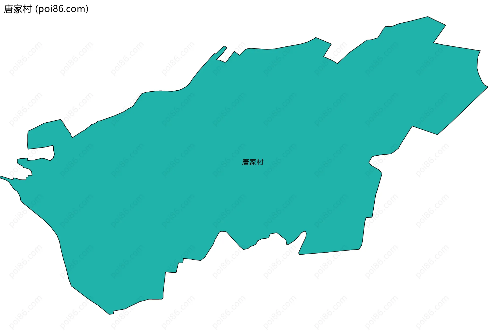 唐家村边界地图