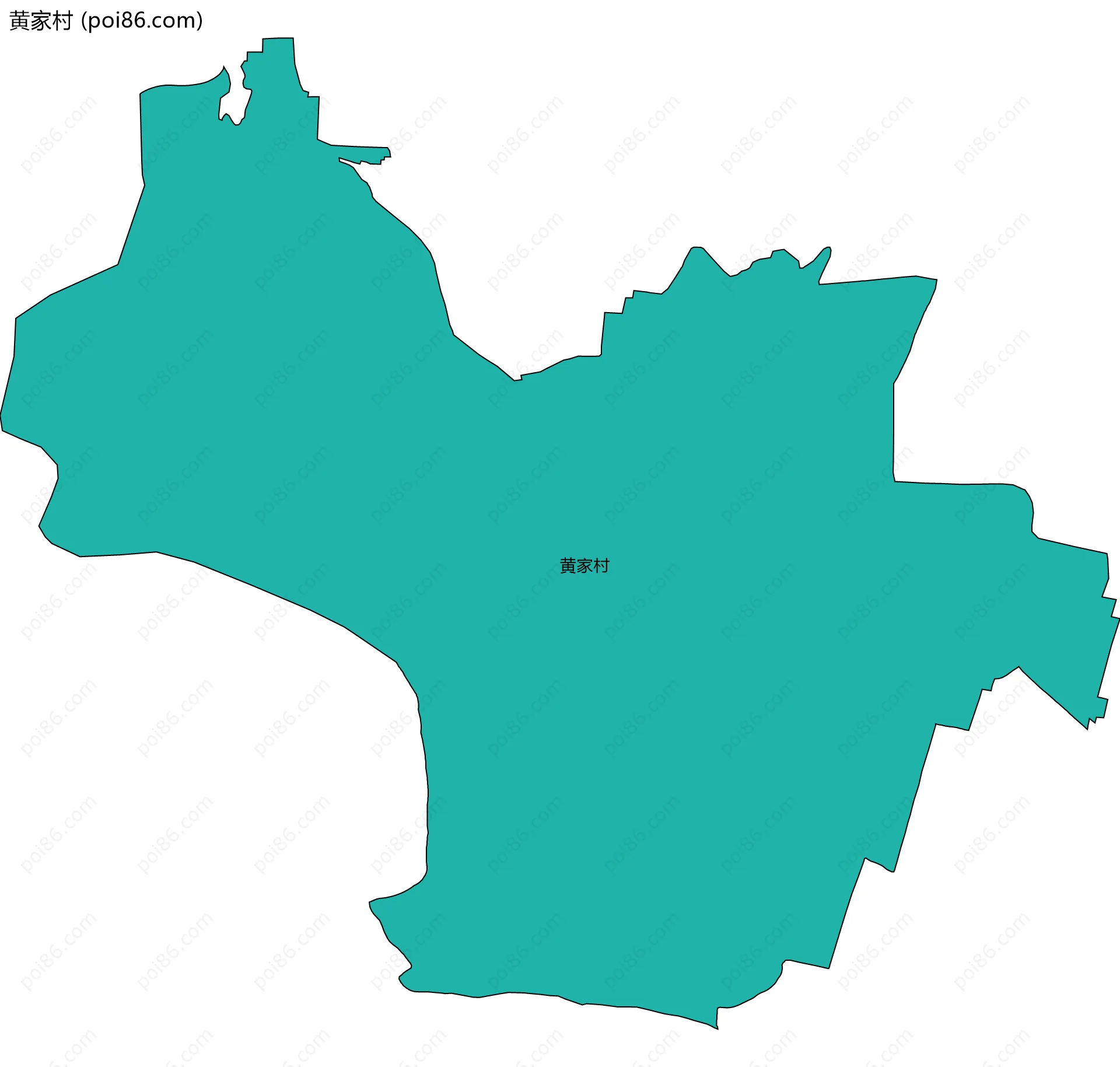 黄家村边界地图
