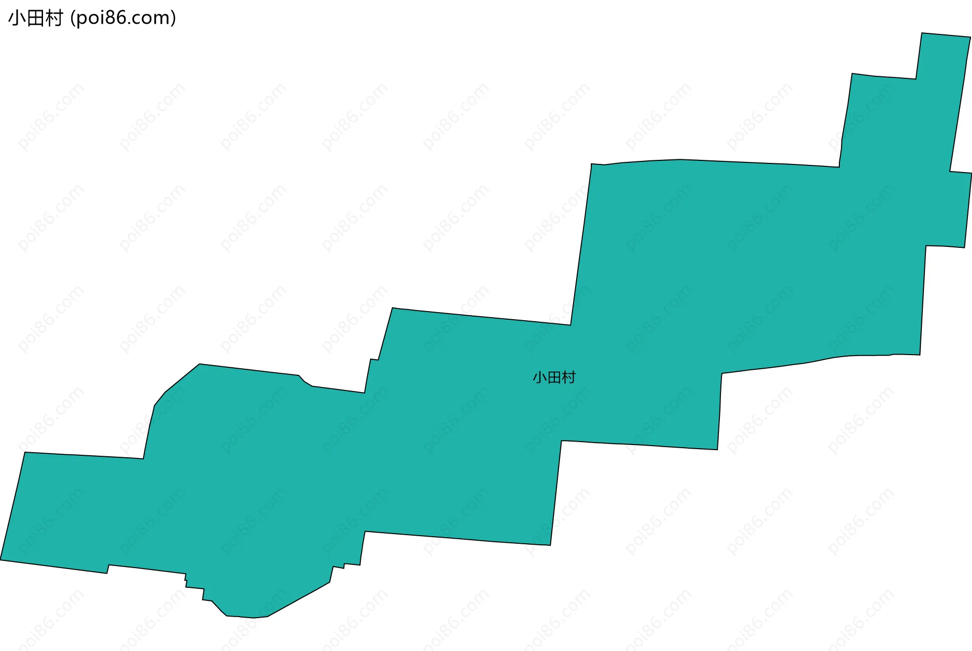 小田村边界地图