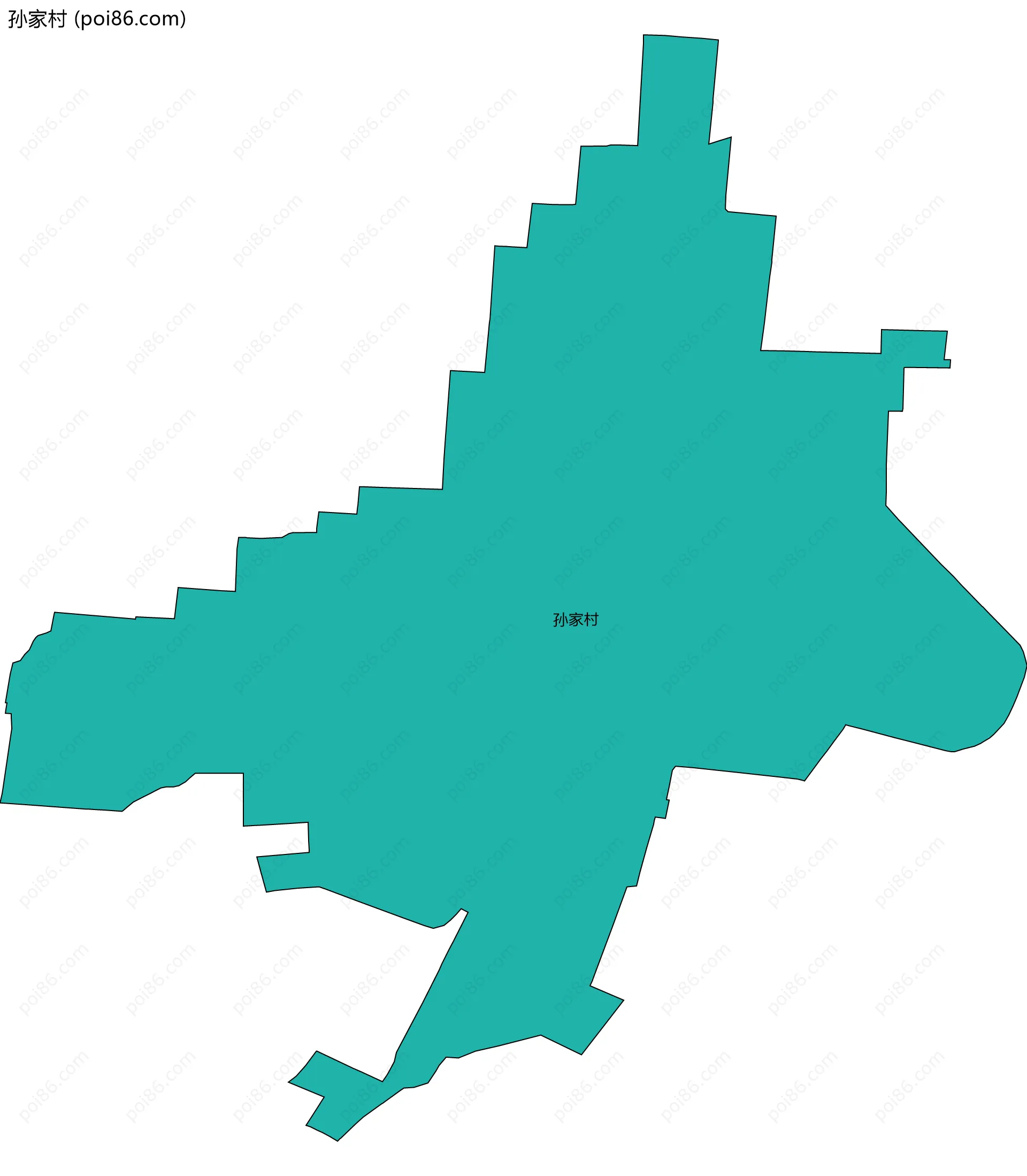 孙家村边界地图