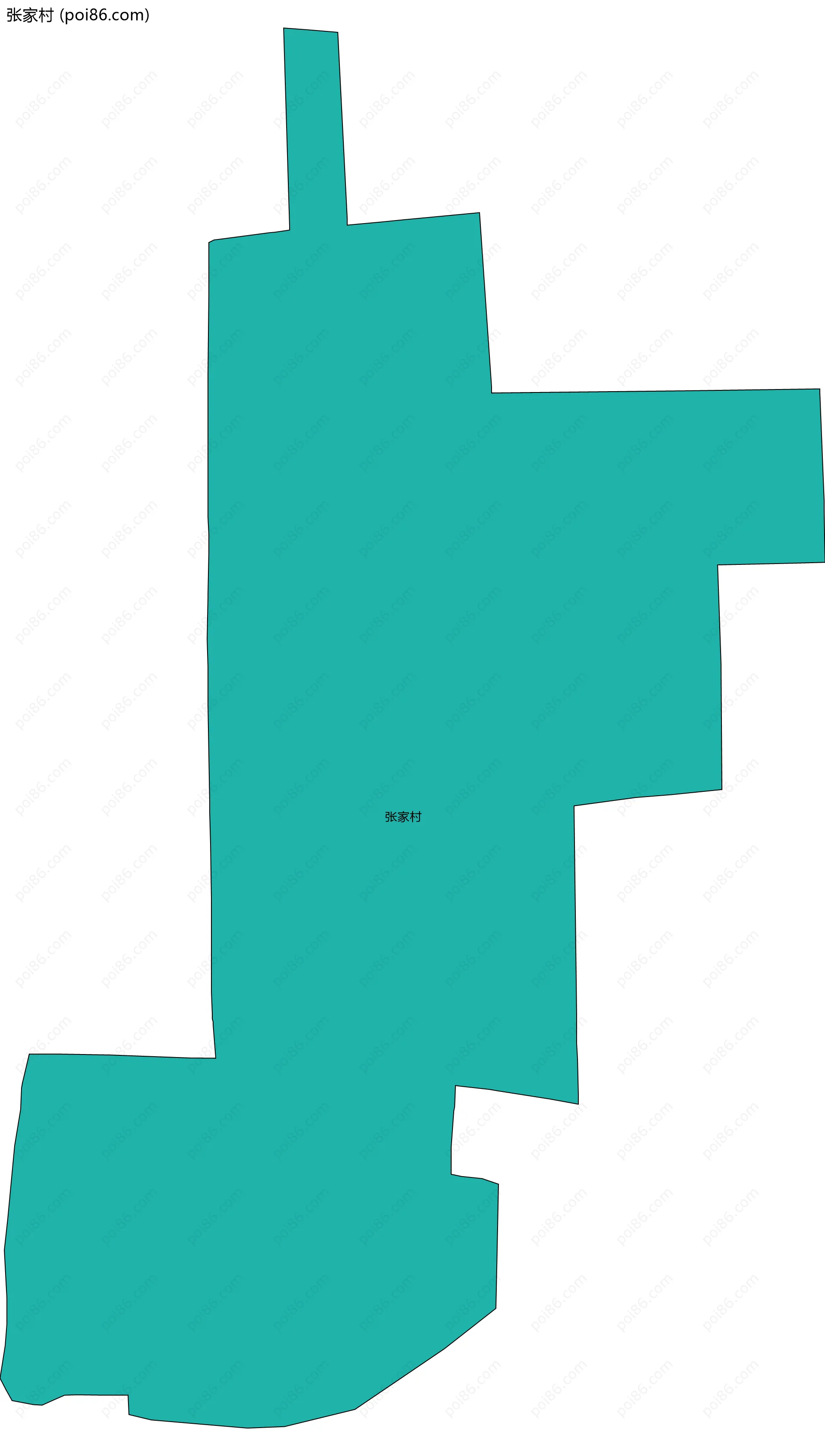 张家村边界地图