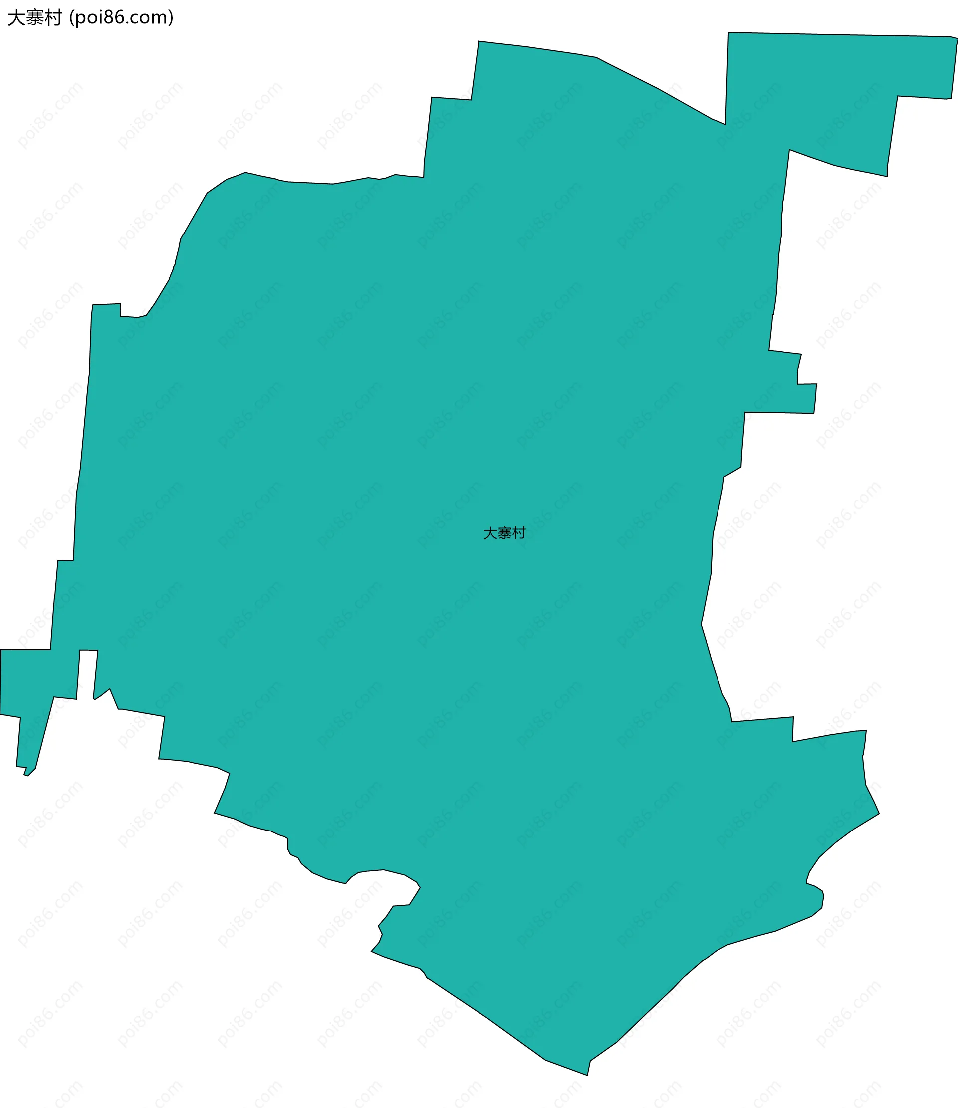 大寨村边界地图