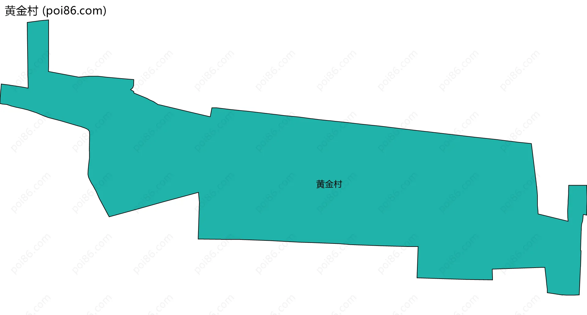 黄金村边界地图