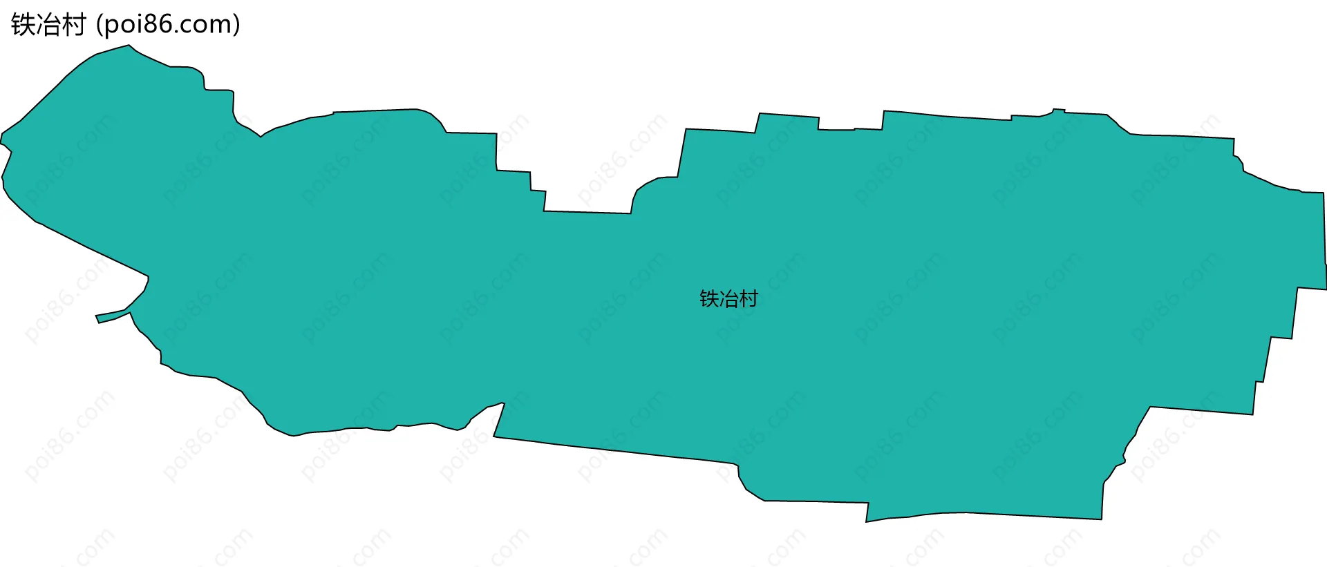 铁冶村边界地图