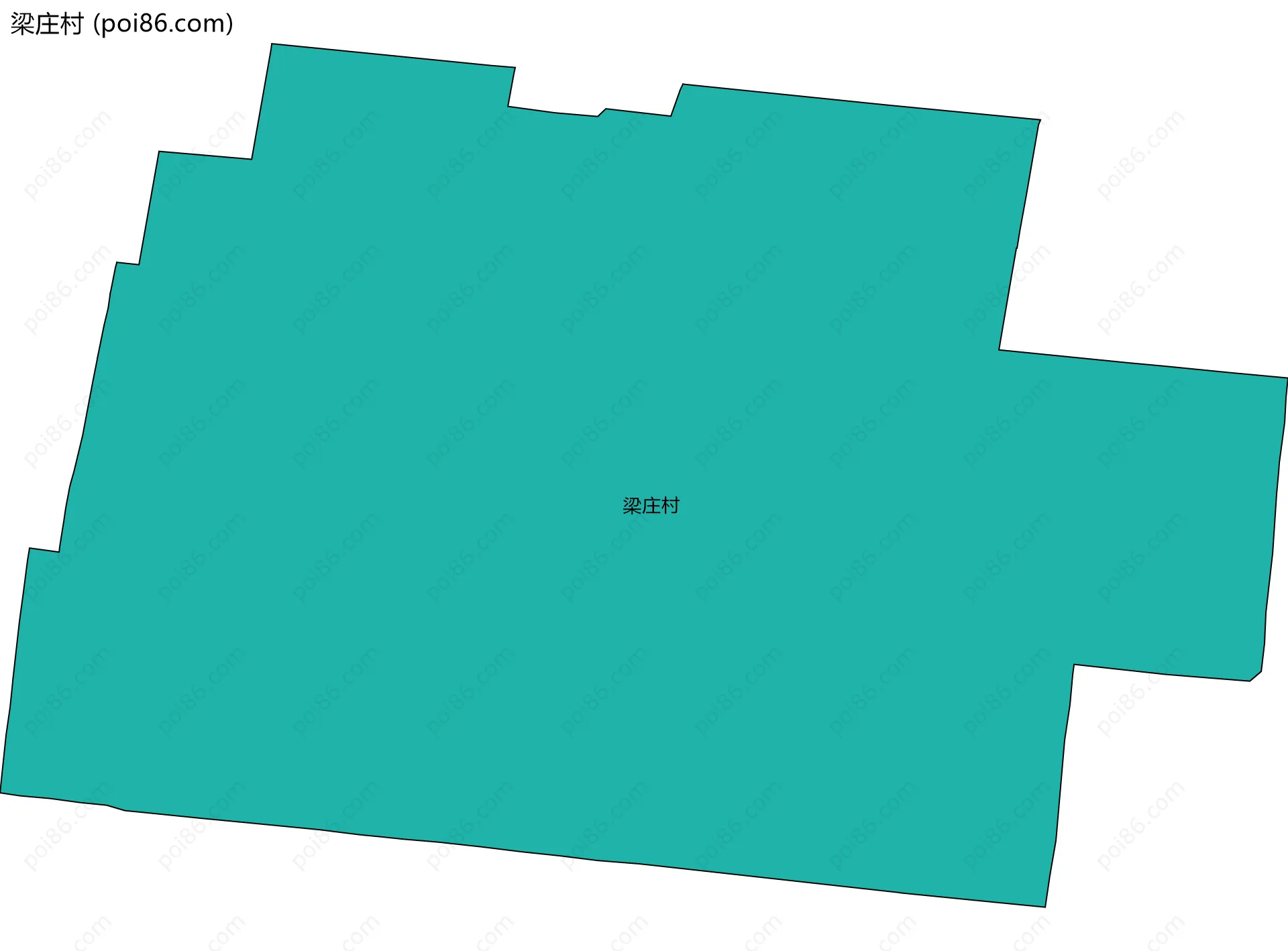 梁庄村边界地图