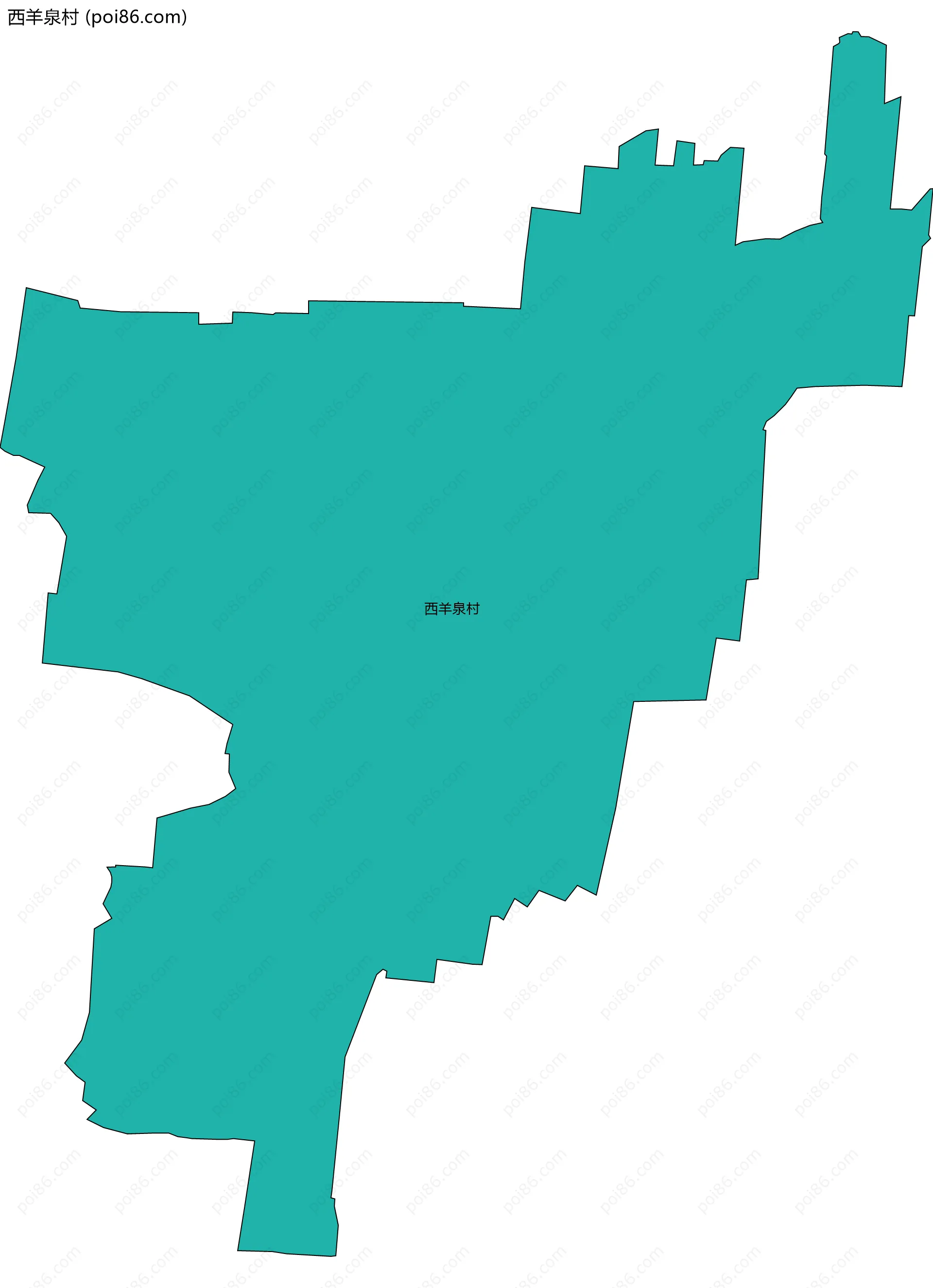 西羊泉村边界地图