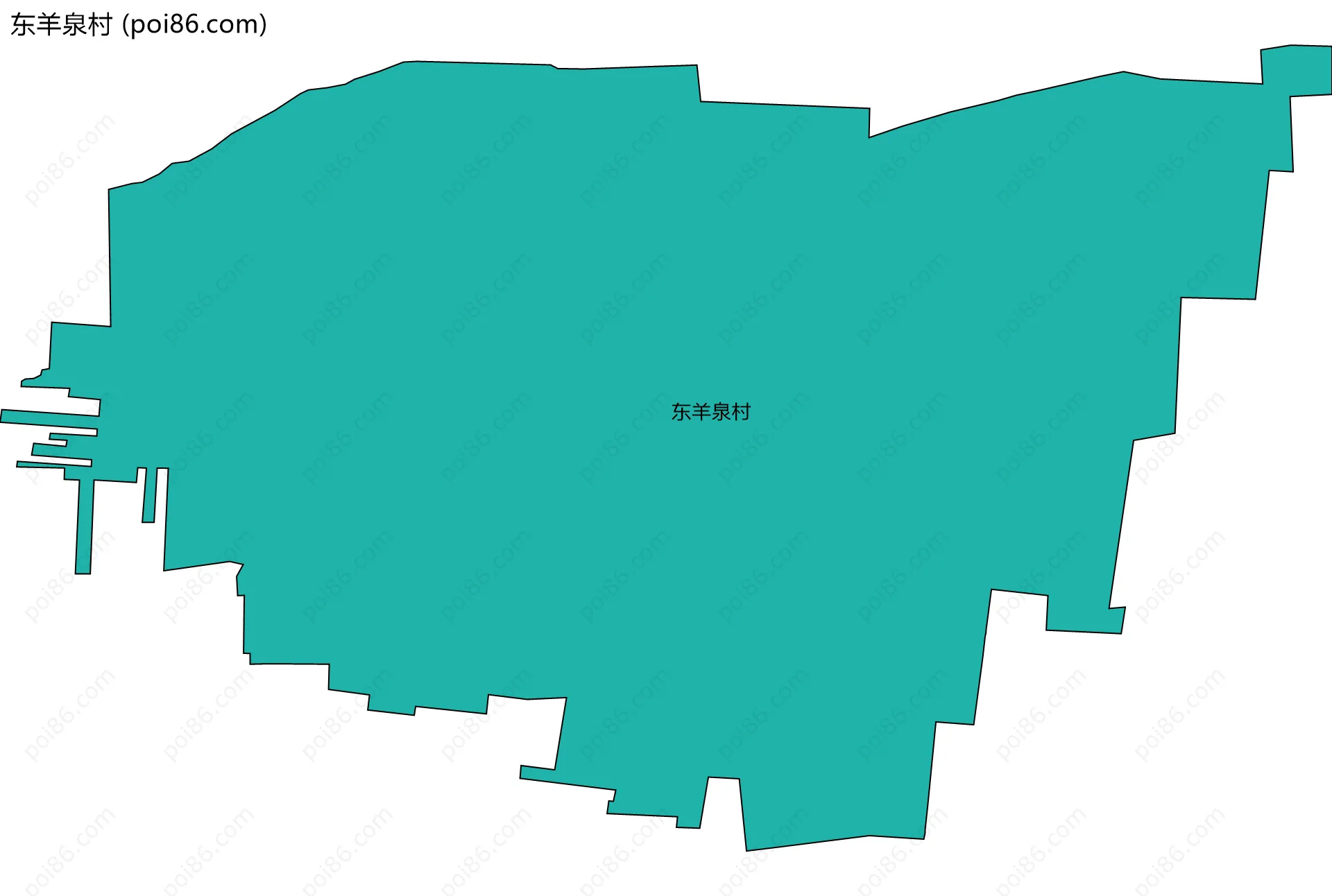 东羊泉村边界地图