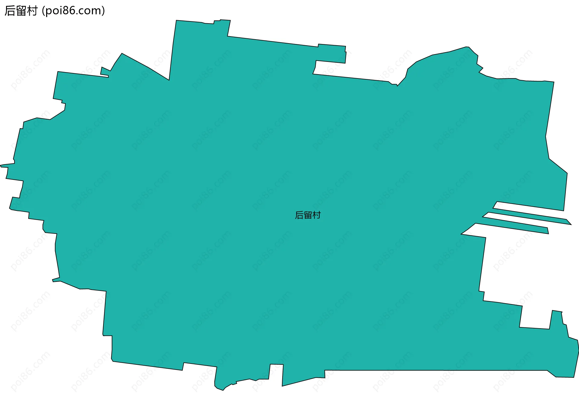 后留村边界地图