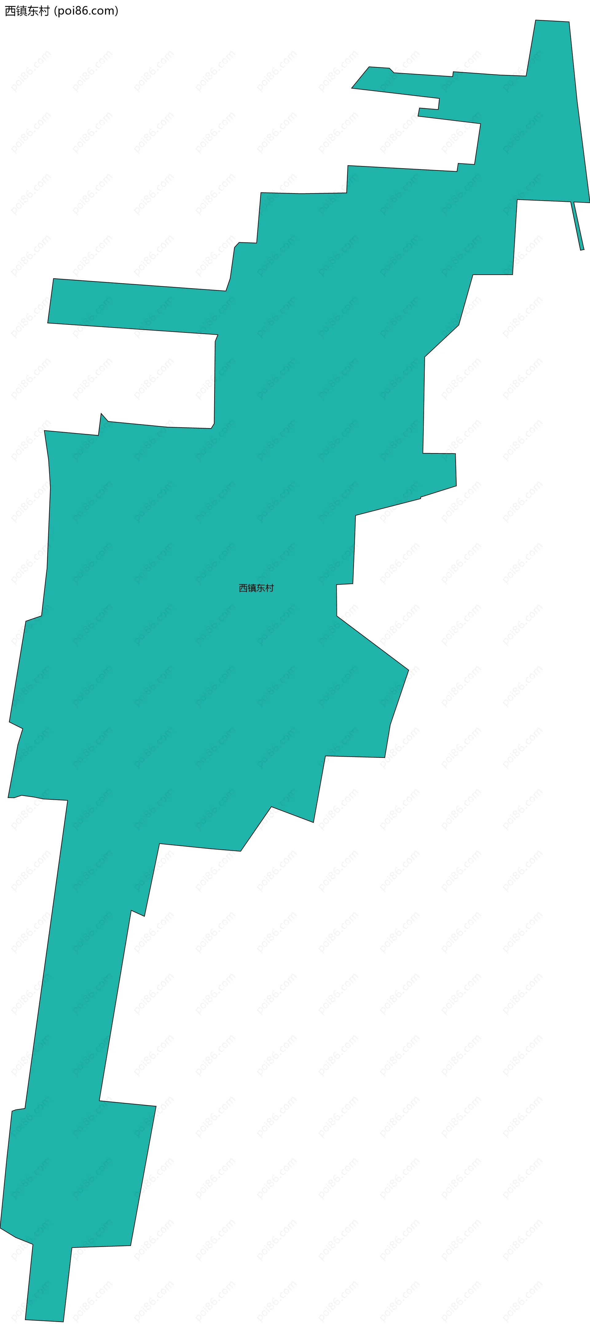 西镇东村边界地图