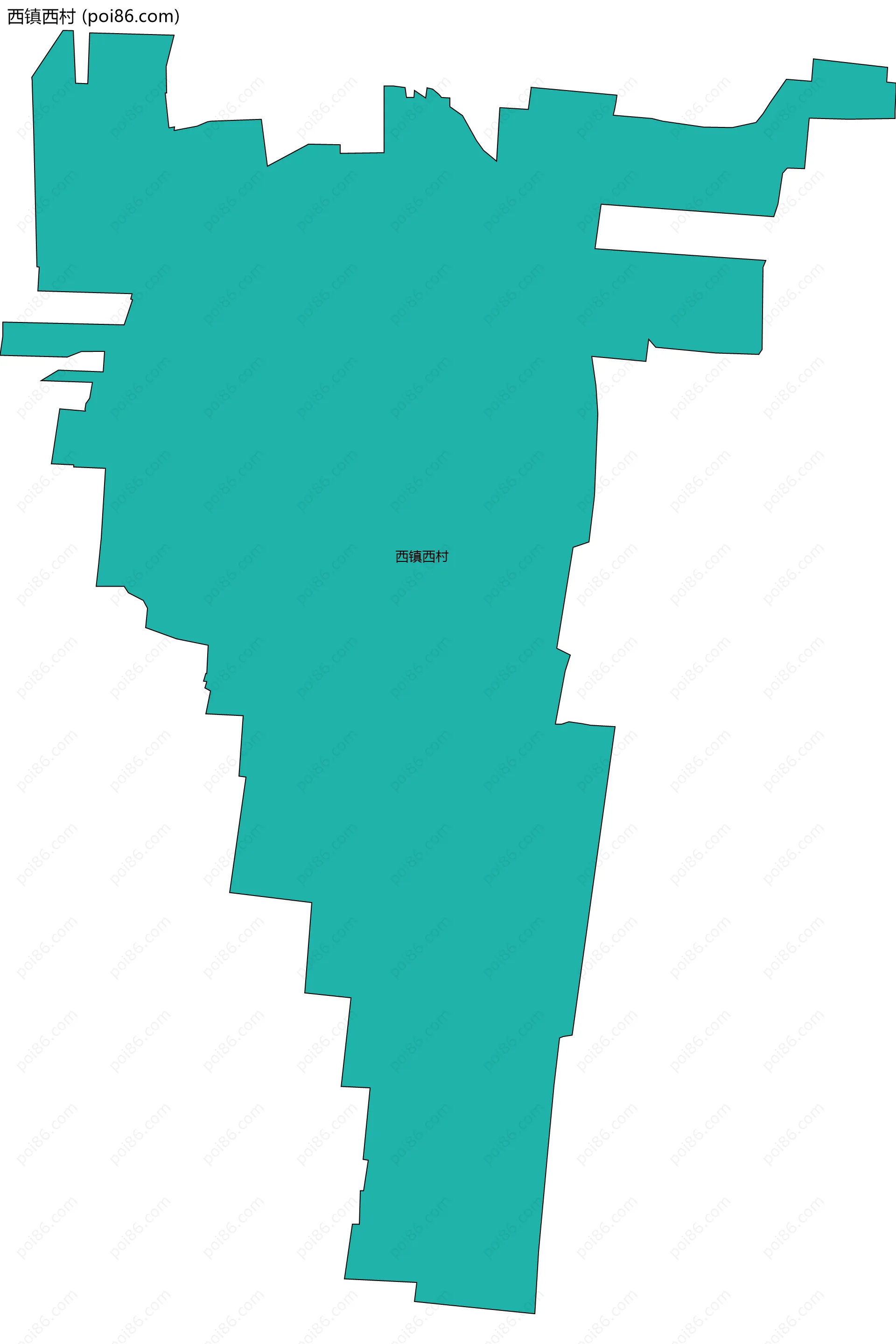 西镇西村边界地图