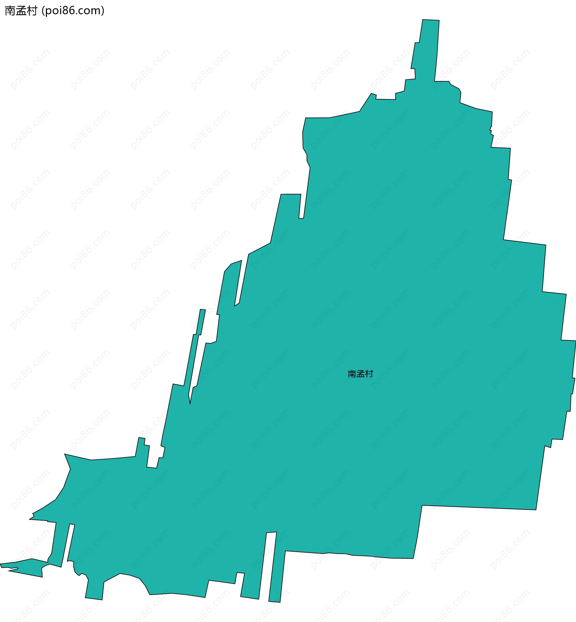 南孟村边界地图