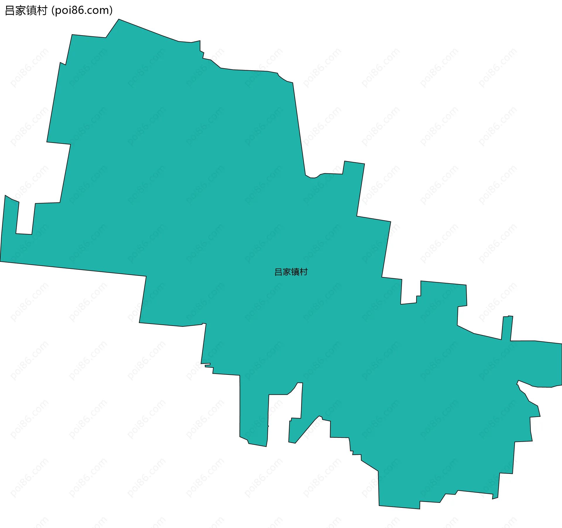 吕家镇村边界地图