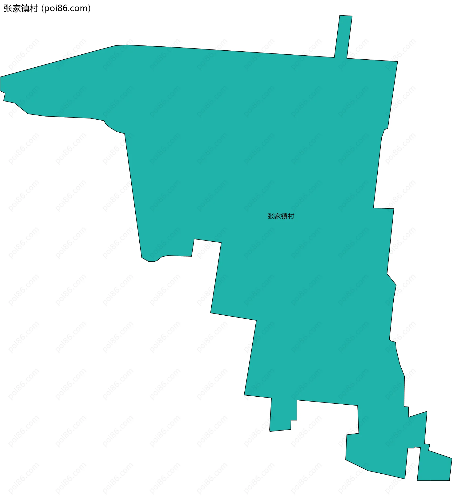张家镇村边界地图