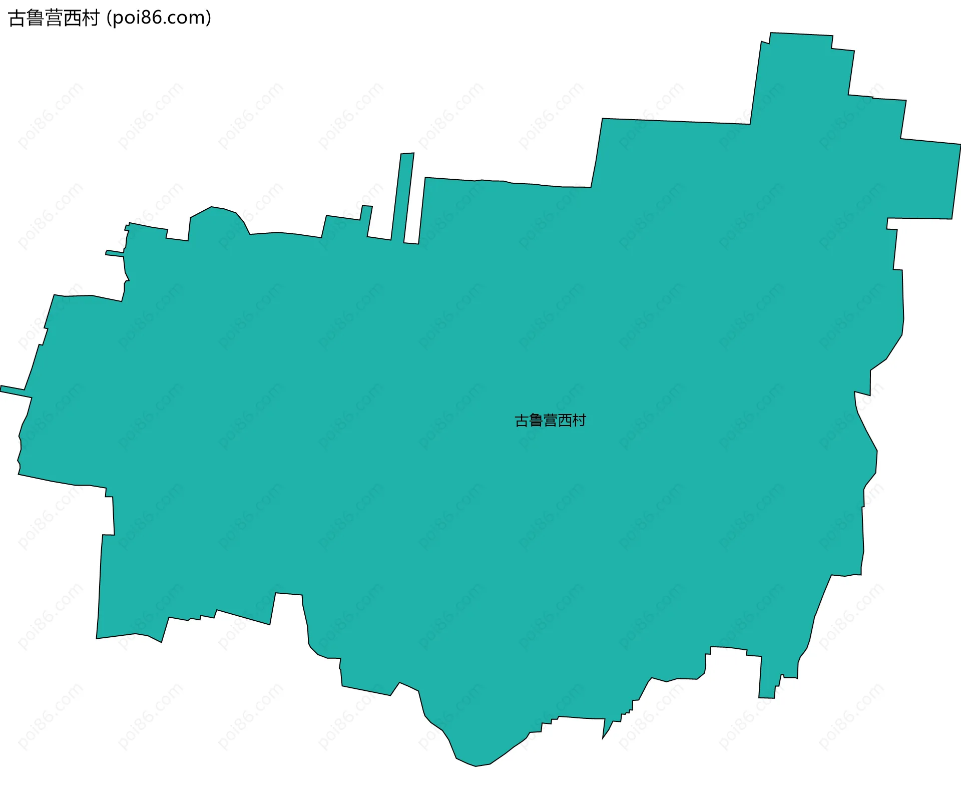 古鲁营西村边界地图