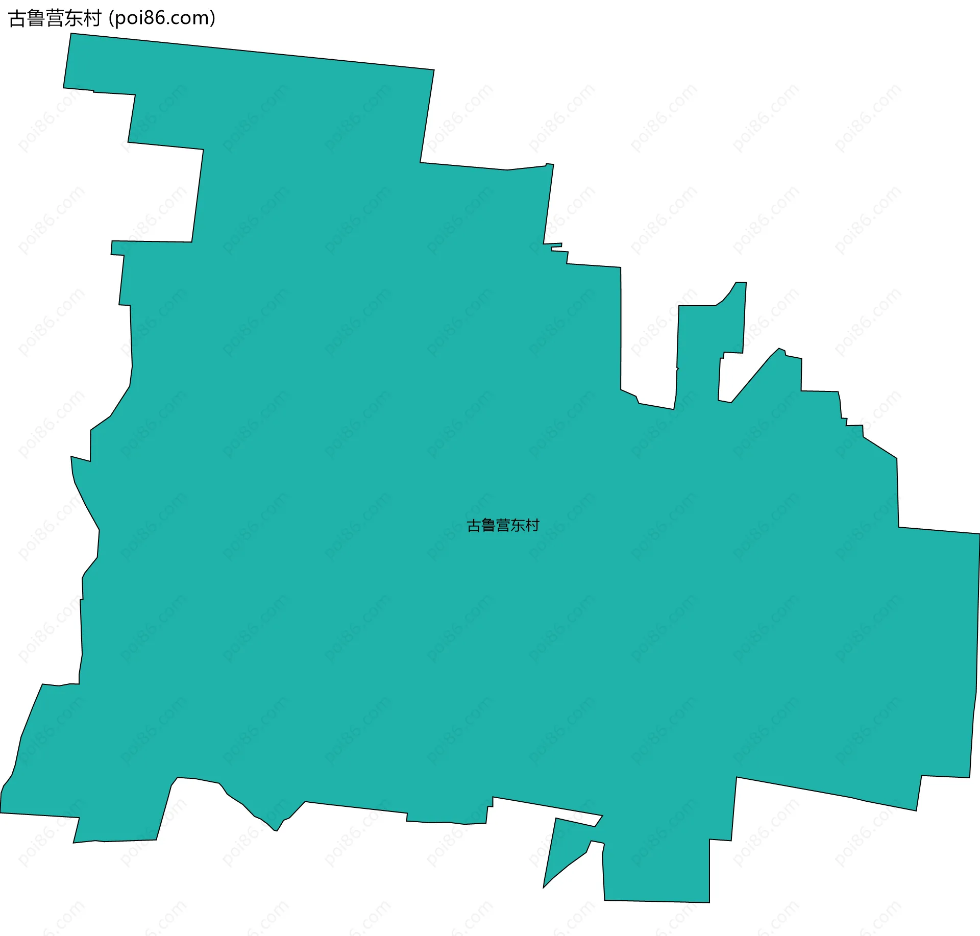 古鲁营东村边界地图