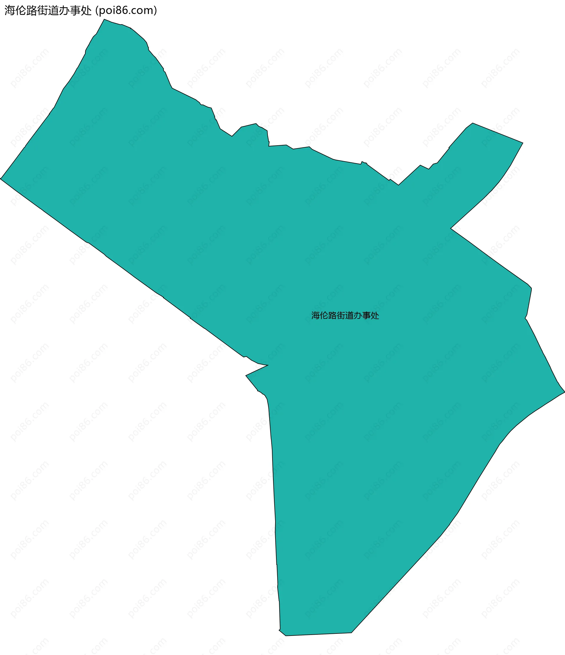 海伦路街道办事处边界地图